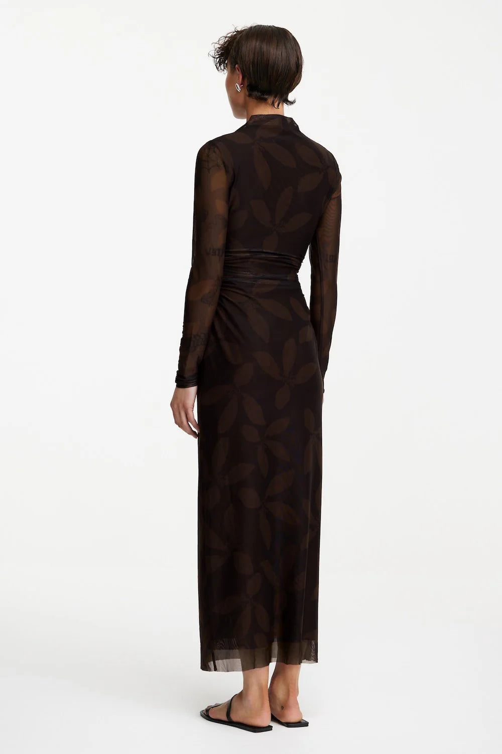 Narcissa midi dress, choc blossom