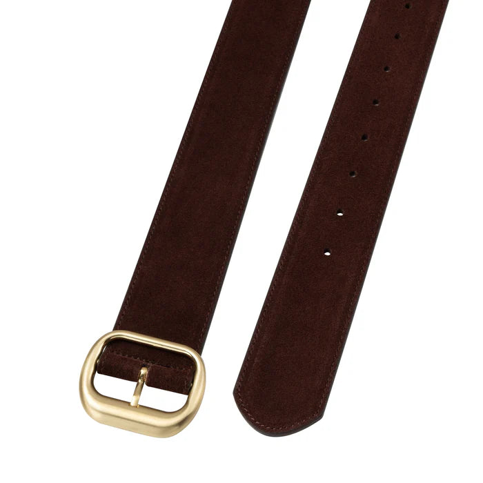 The salerno belt, espresso suede