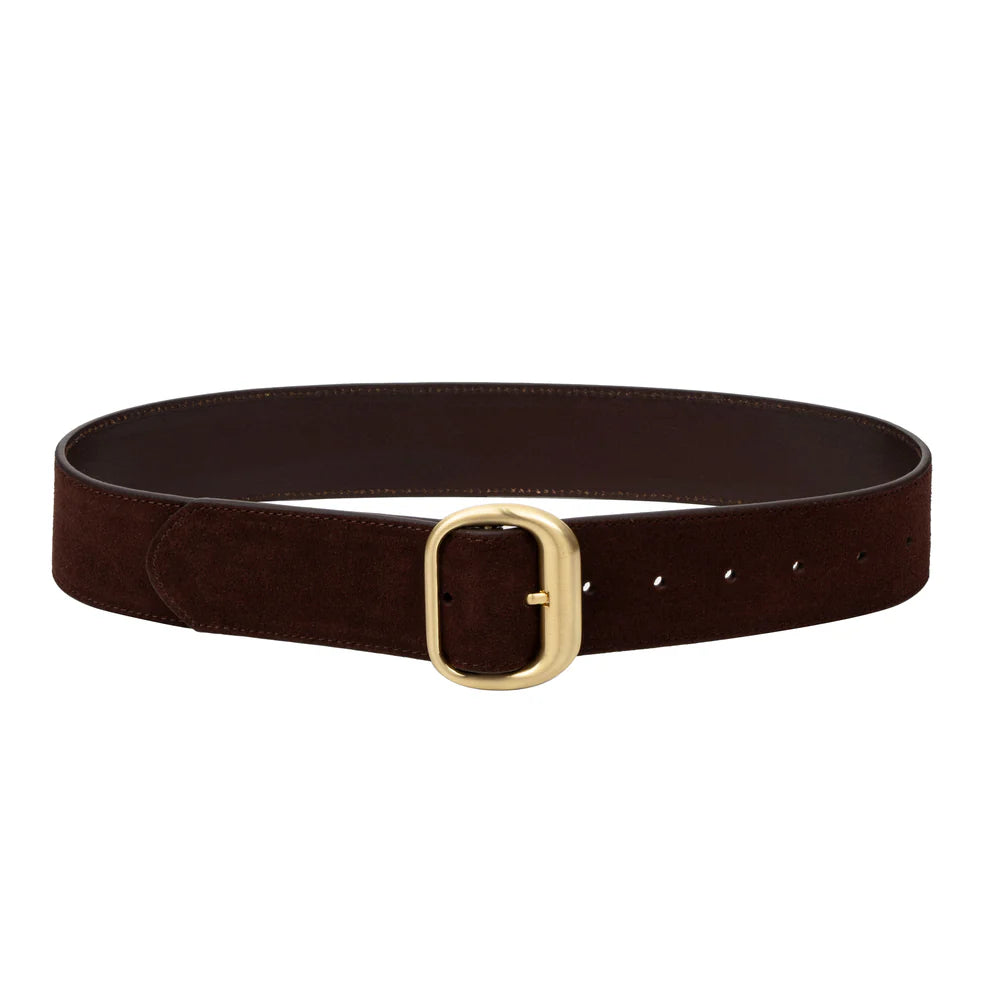 The salerno belt, espresso suede
