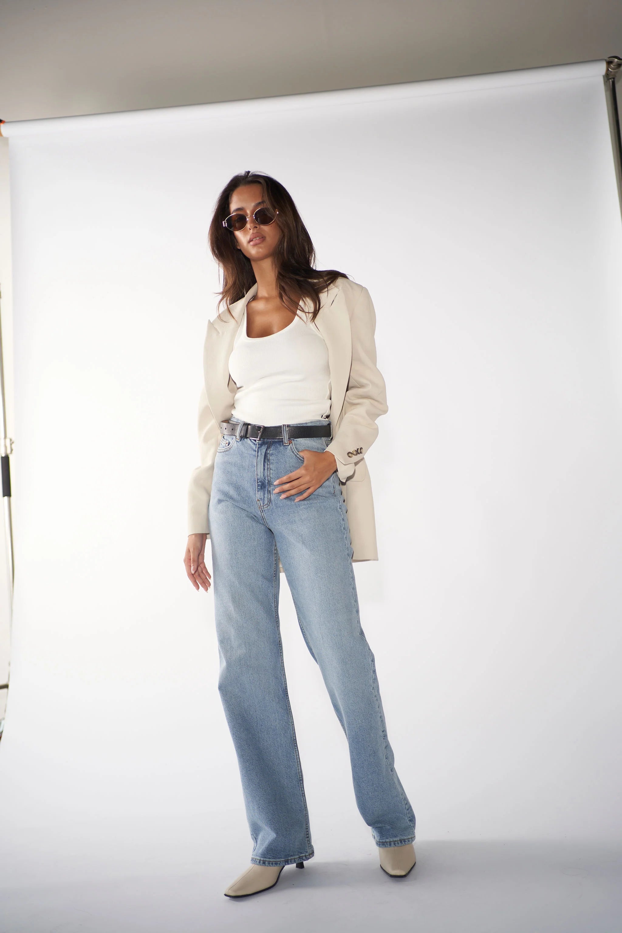Echo straight jeans, bay blue jay