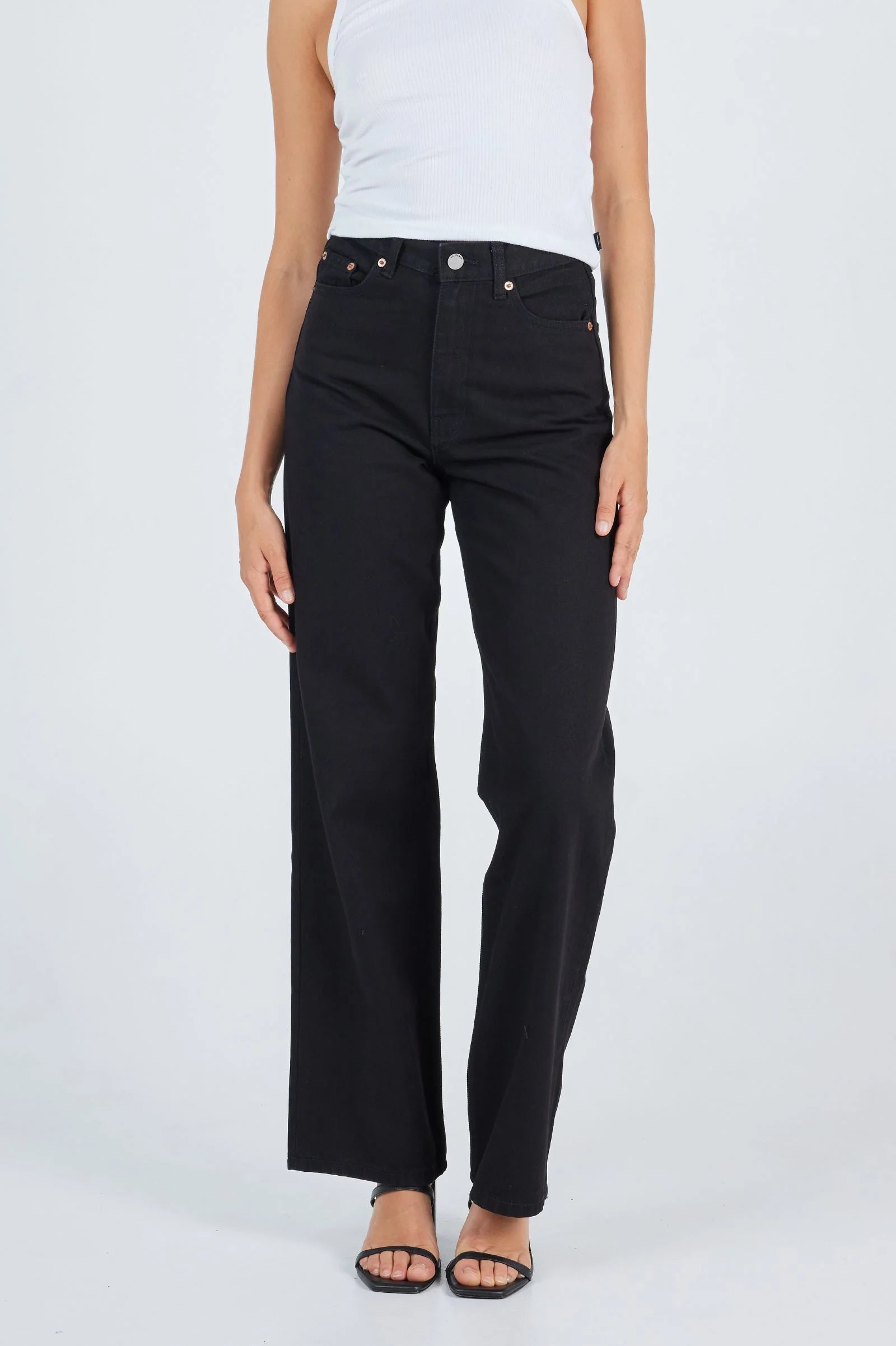 Echo straight jeans, black