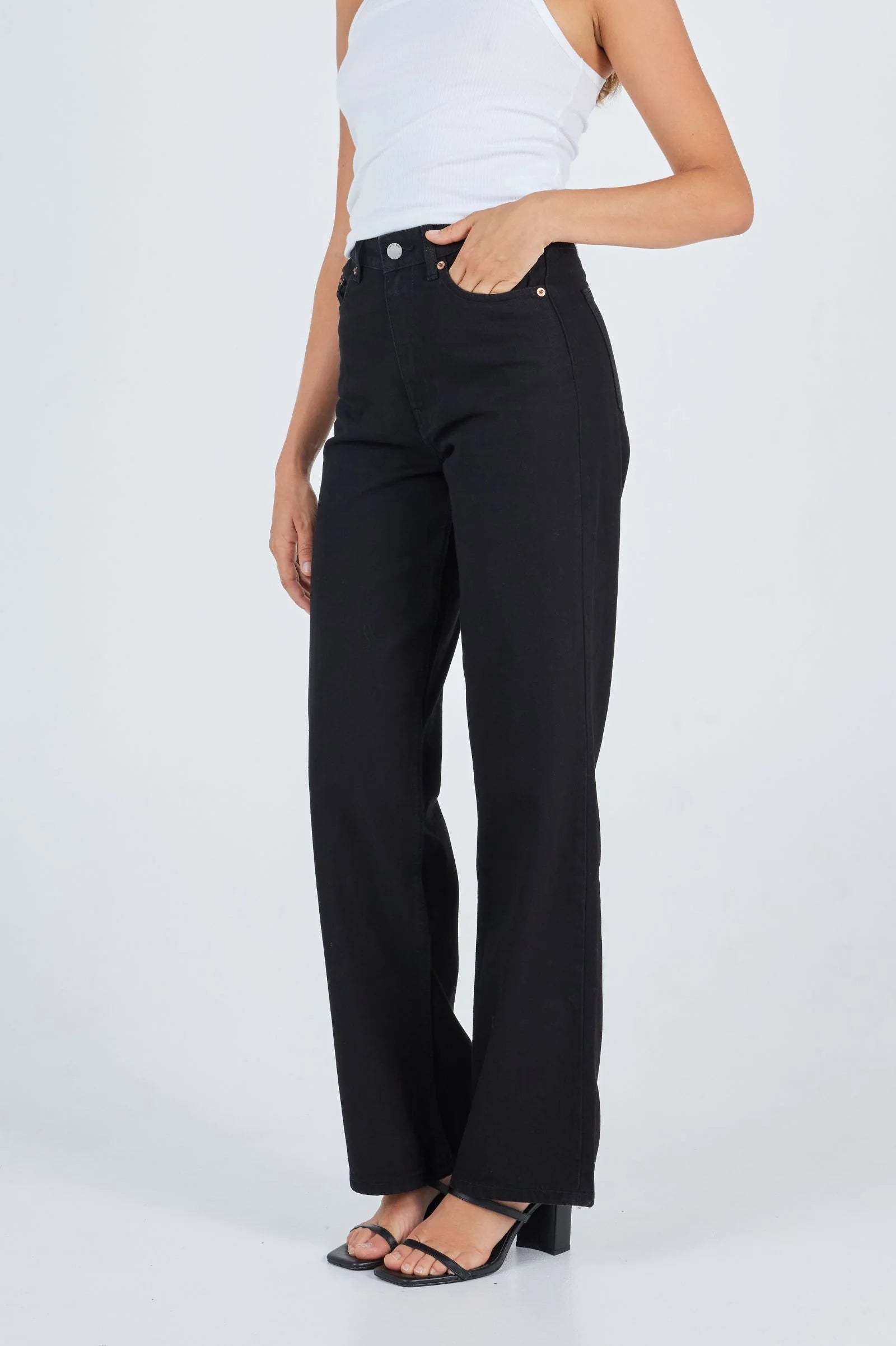 Echo straight jeans, black