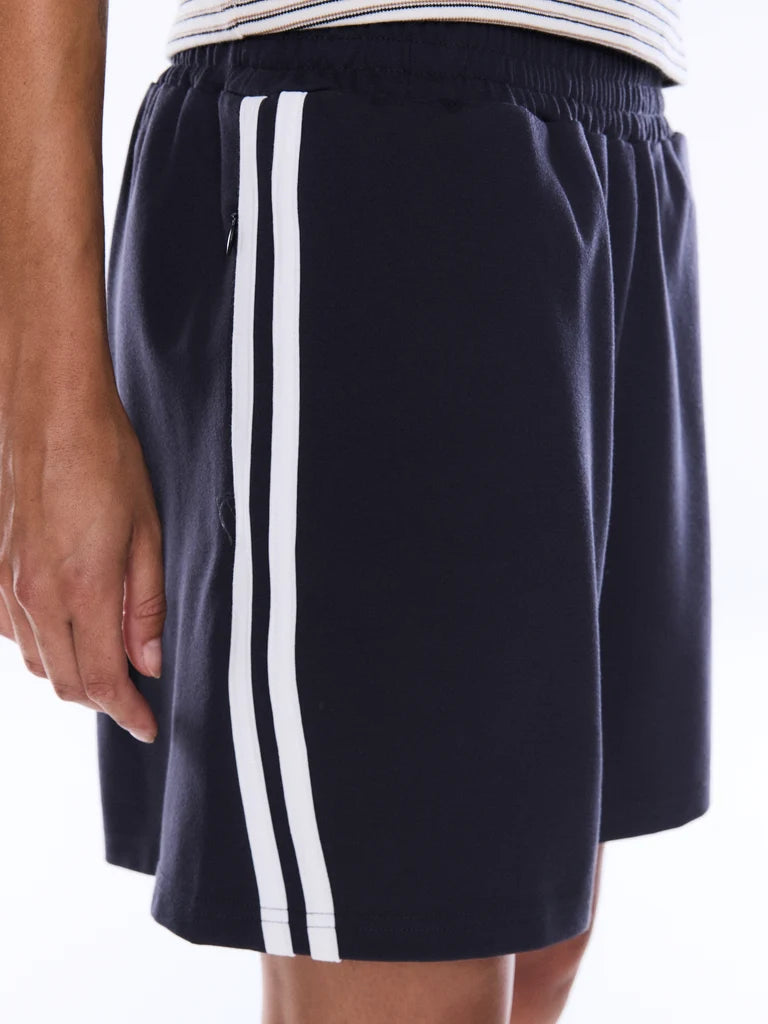 Valentina stripe short, charcoal