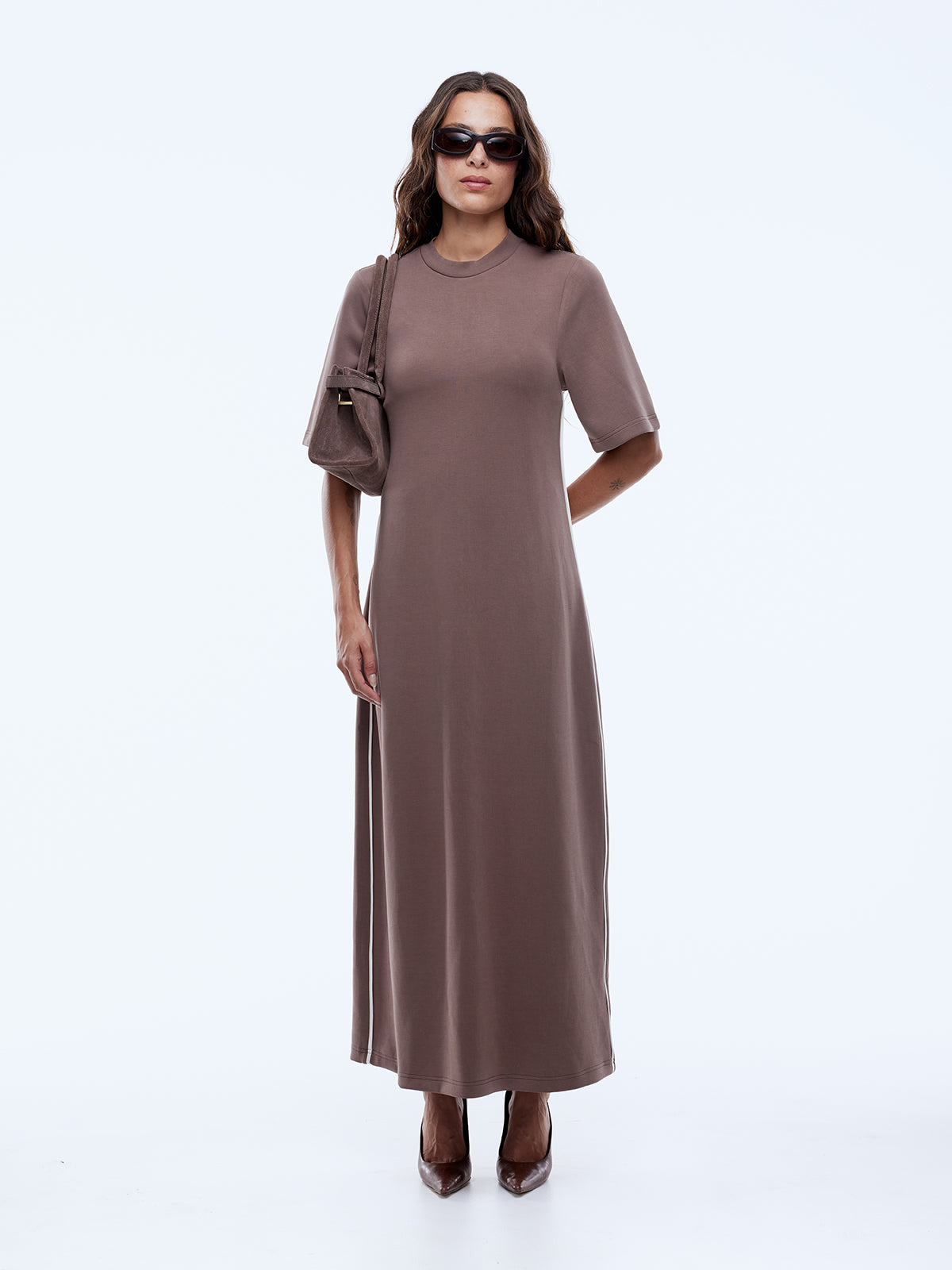 Elly midi dress, mocha