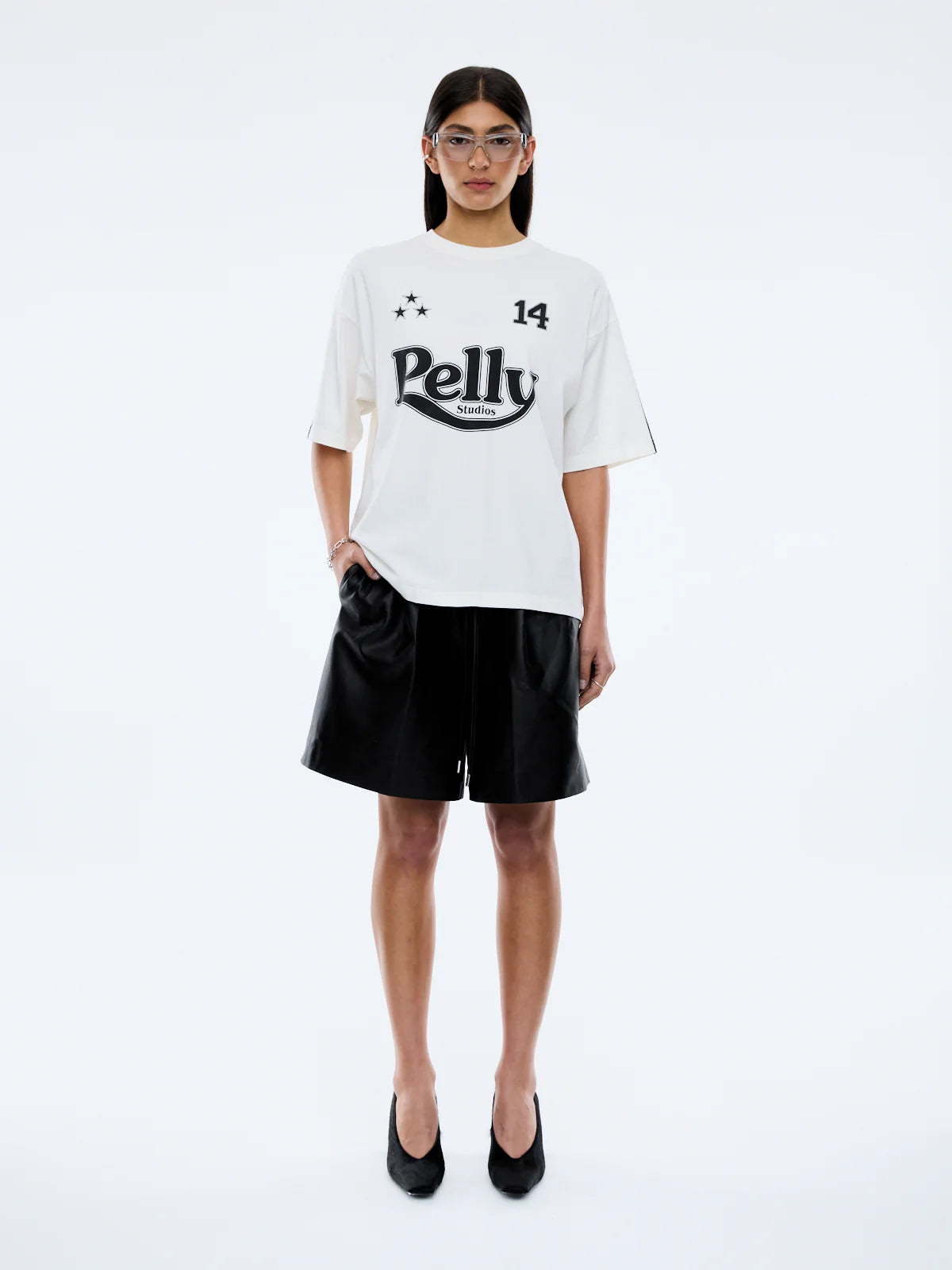 Racing pelly swoop, vintage white
