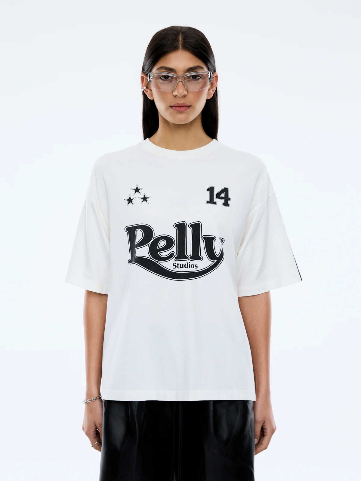 Racing pelly swoop, vintage white