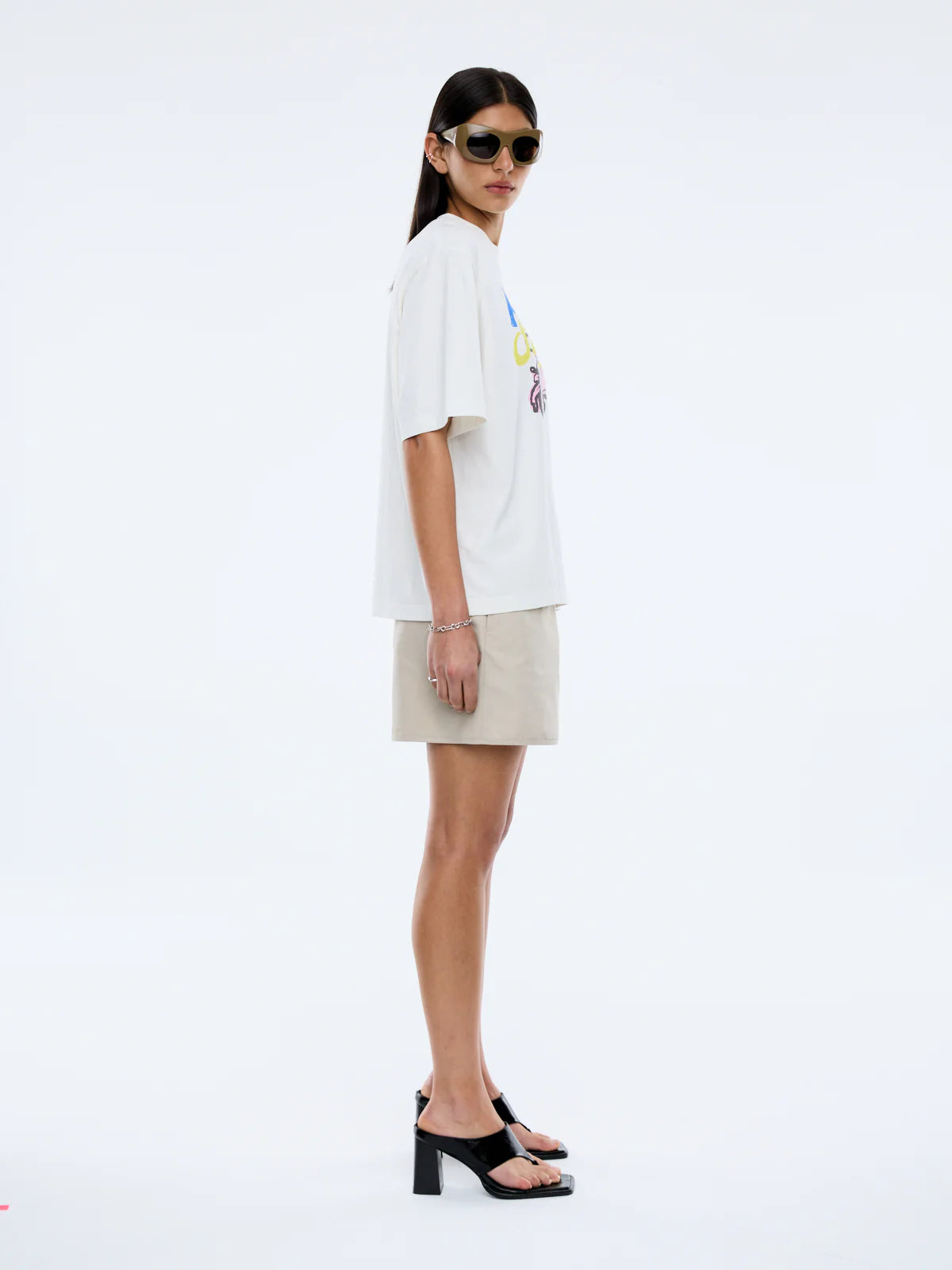 Pelly floral tee, vintage white