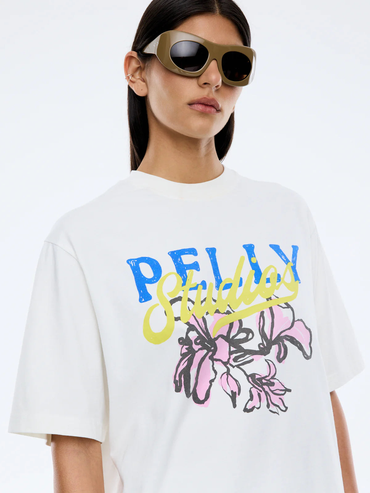 Pelly floral tee, vintage white