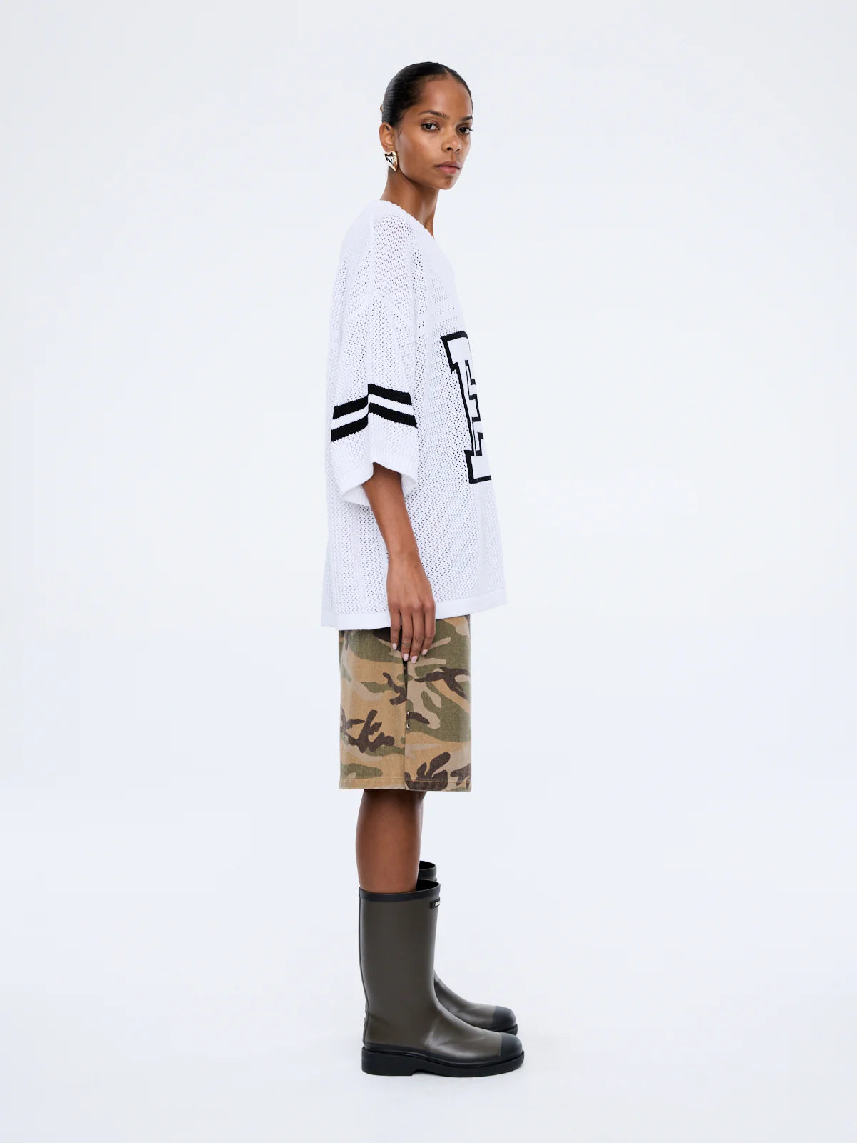 Harper crochet jersey, vintage white