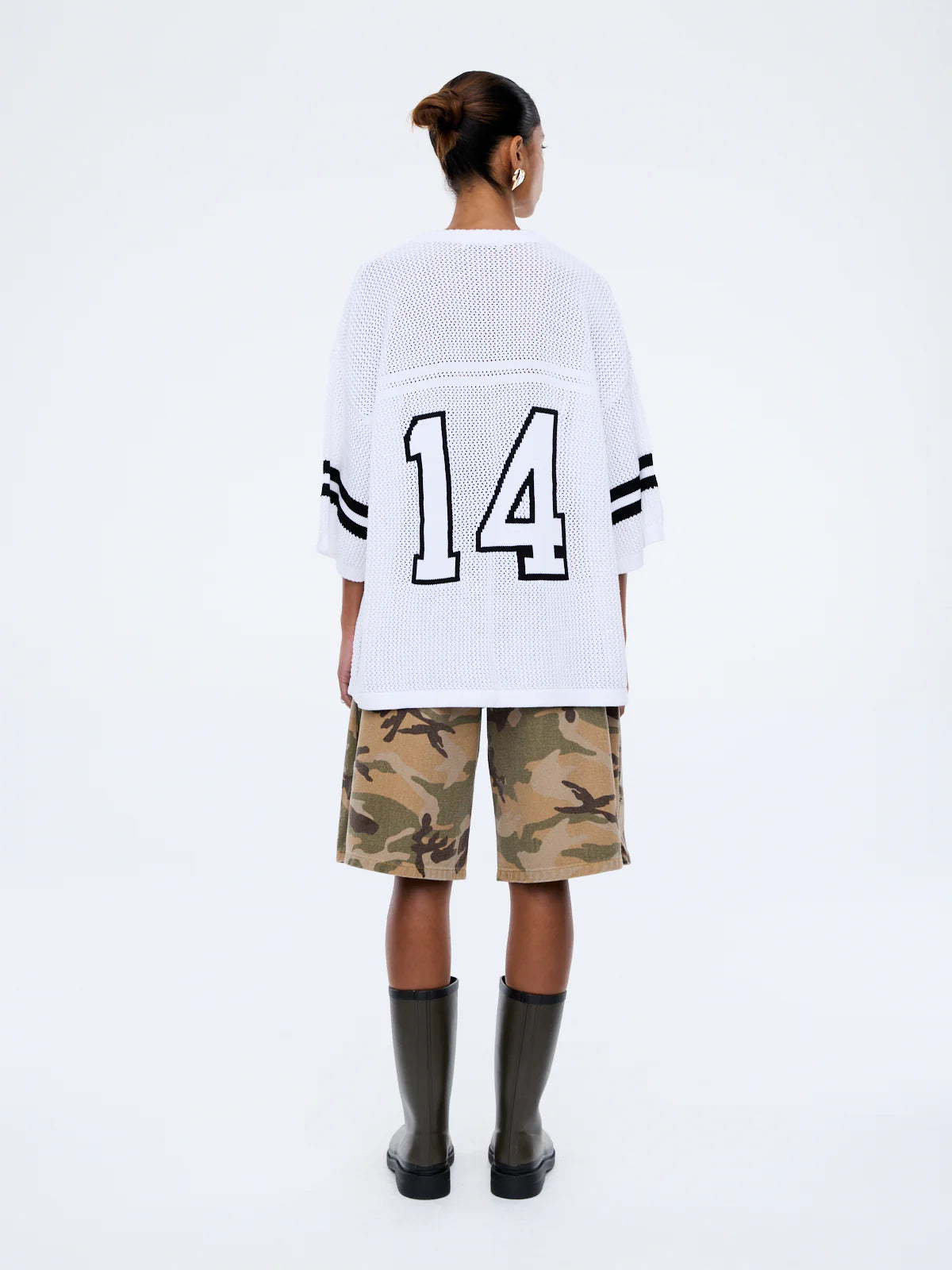 Harper crochet jersey, vintage white