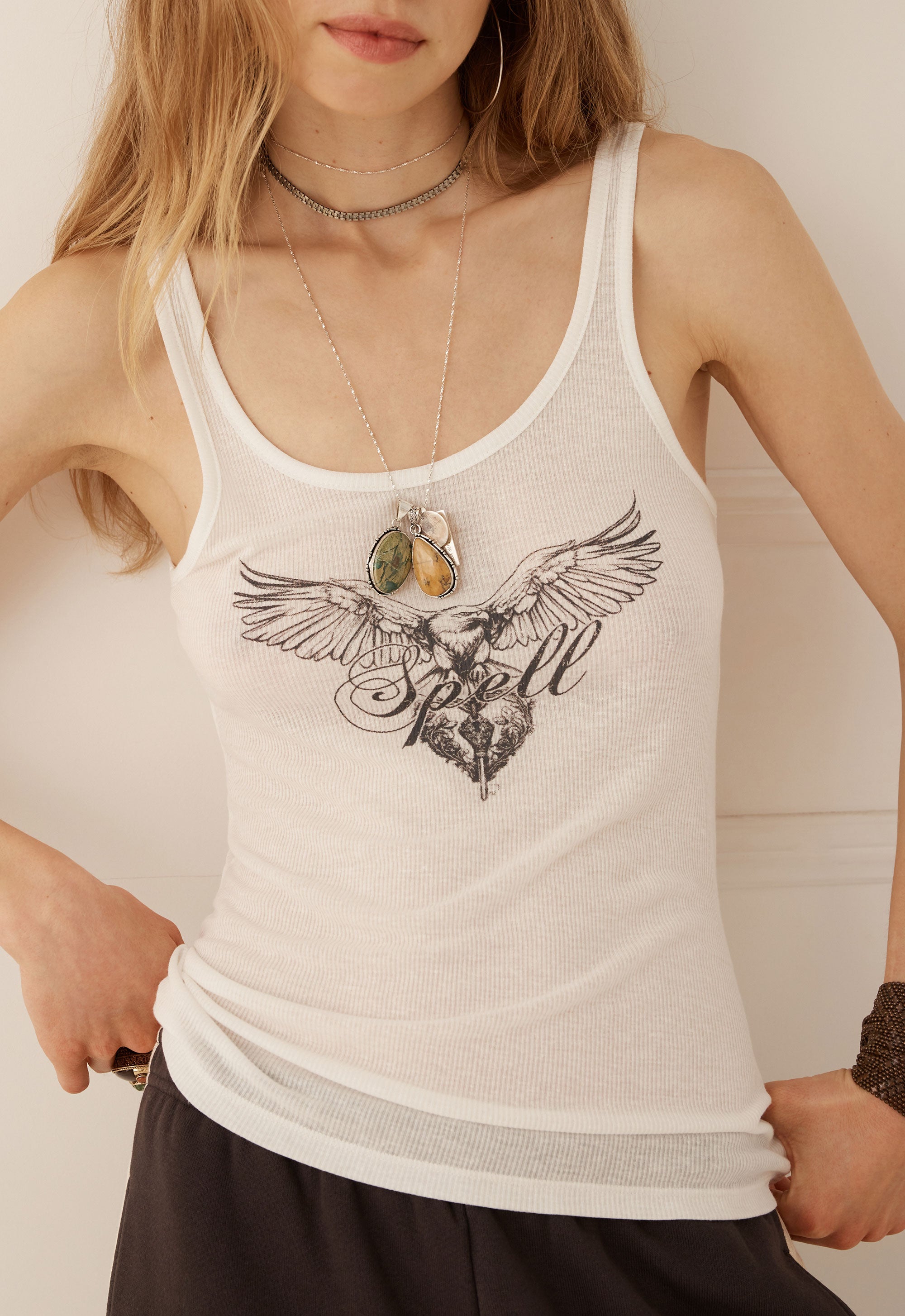 Eagle & locket singlet
