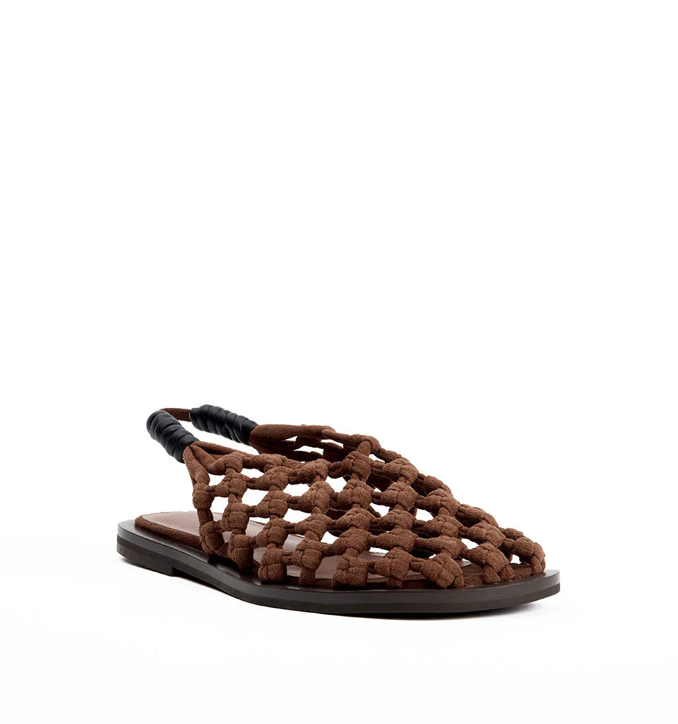 Elki, mocha faux suede