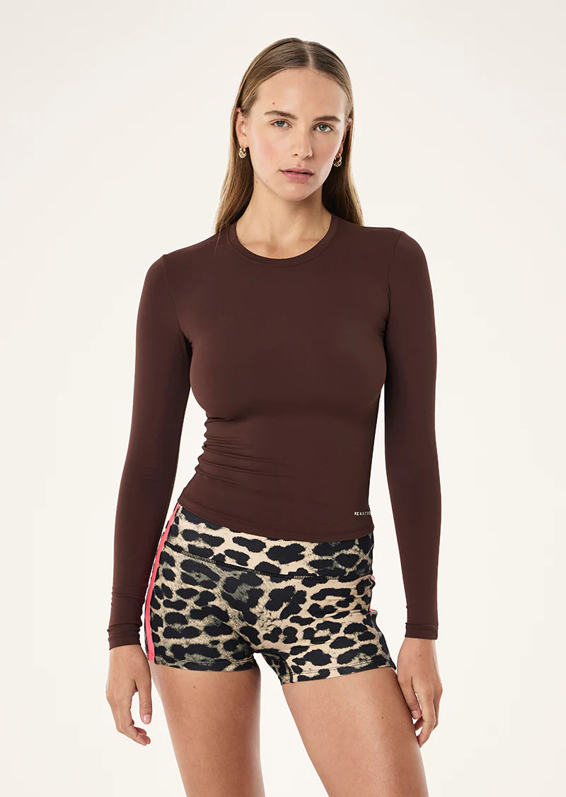 Foundation long sleeve top, mahogany
