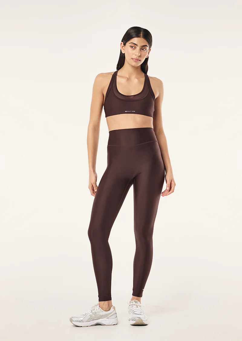 Fusion sports bra, dark plum