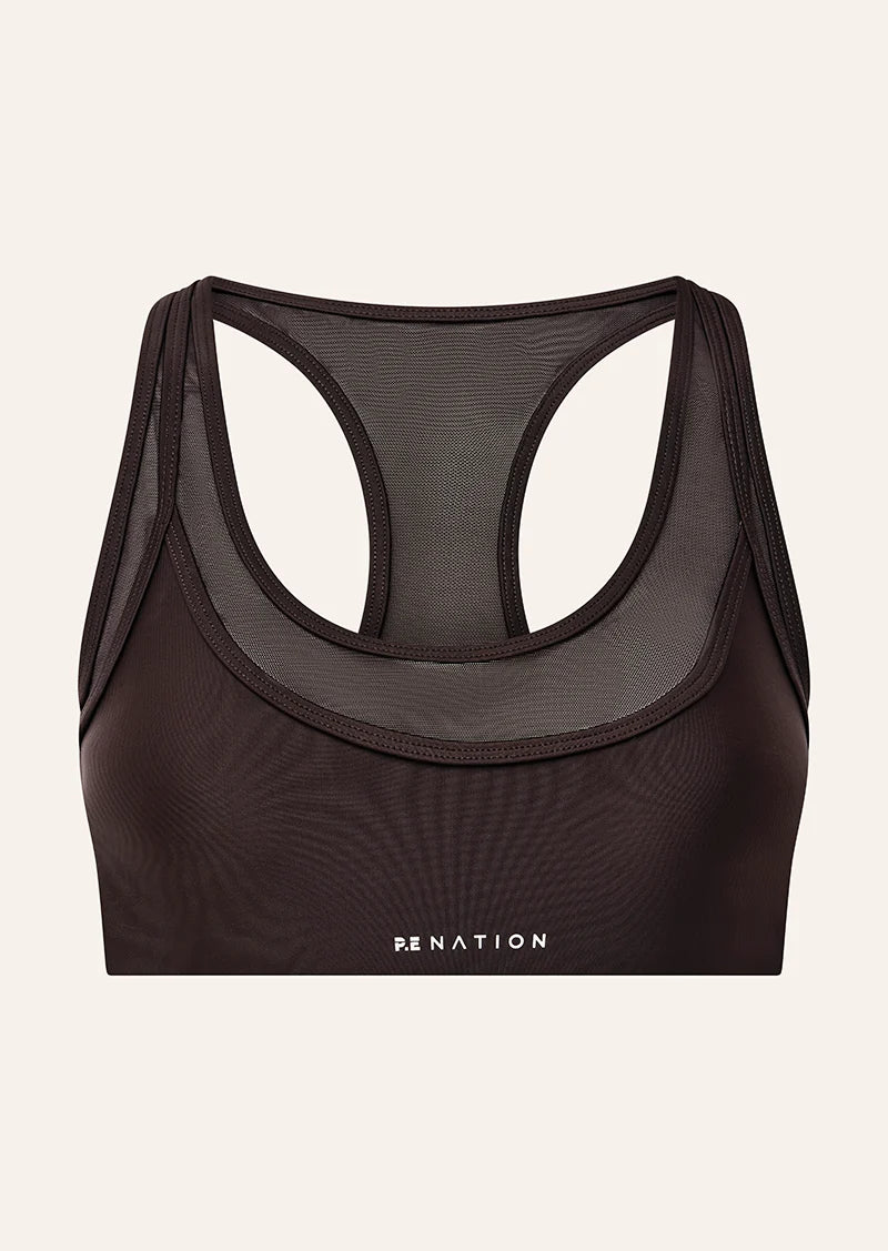 Fusion sports bra, dark plum