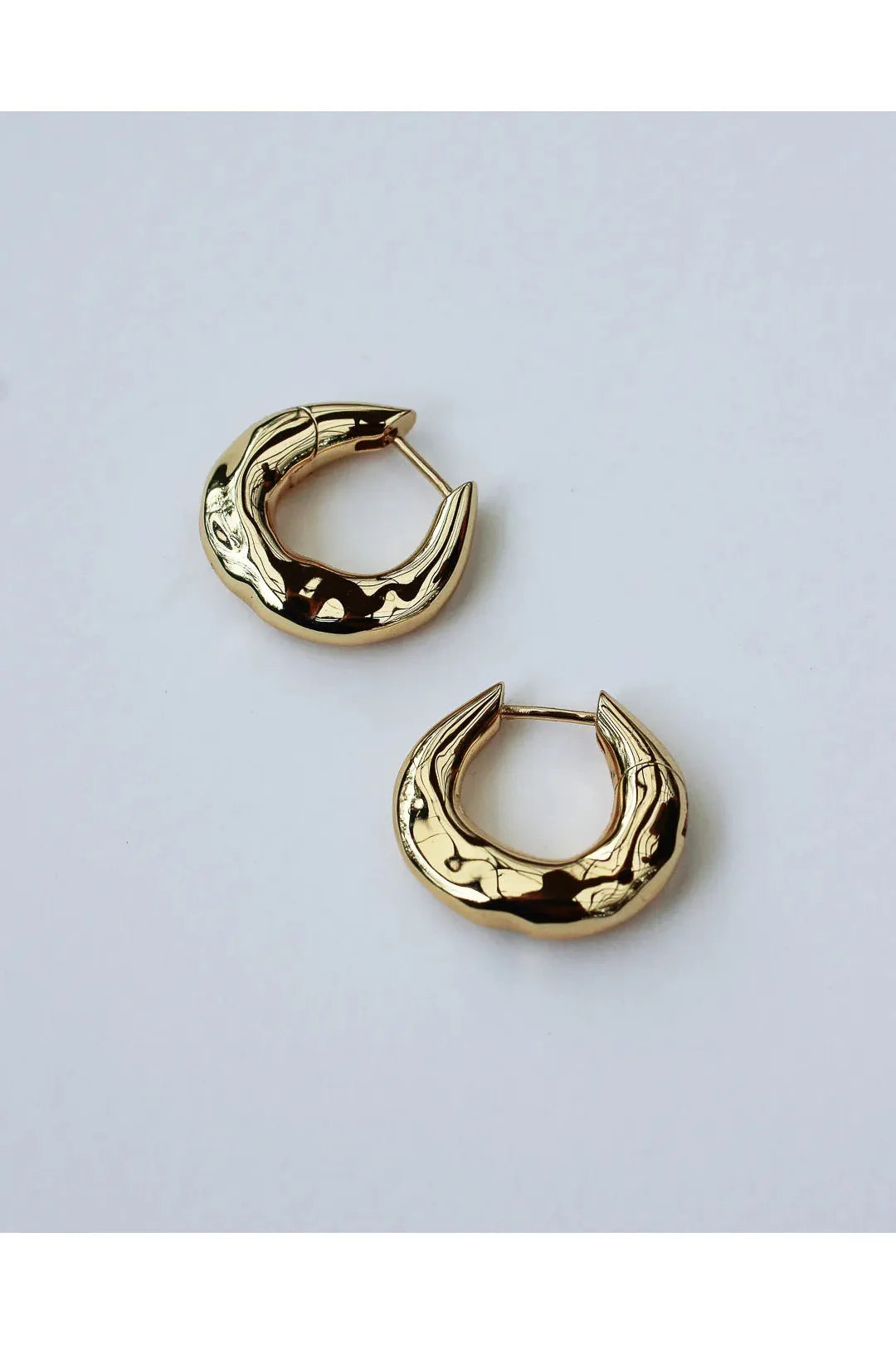 Wonky Hoop Earrings, gold