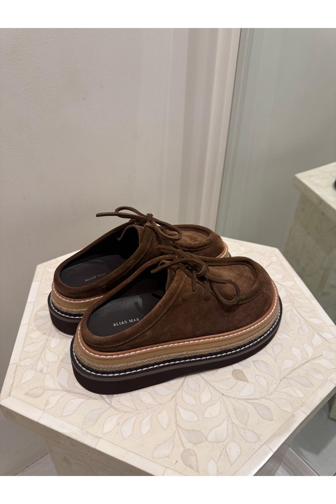 Veronique, chocolate suede