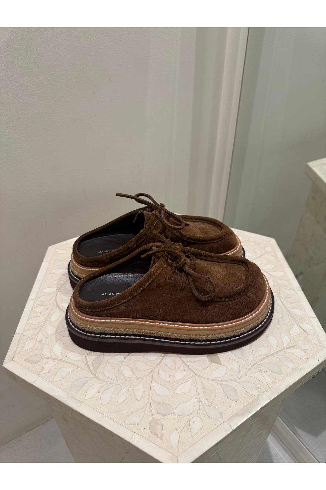 Veronique, chocolate suede