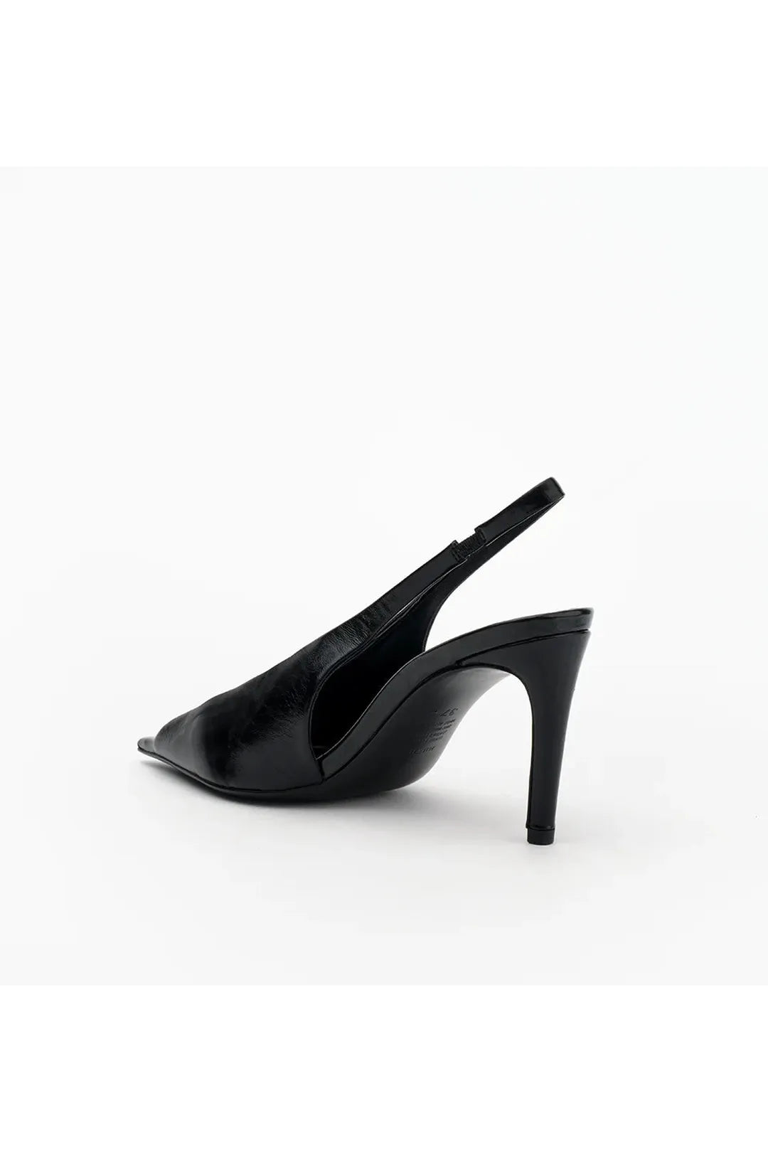 Isobel, black oily crinkle leather