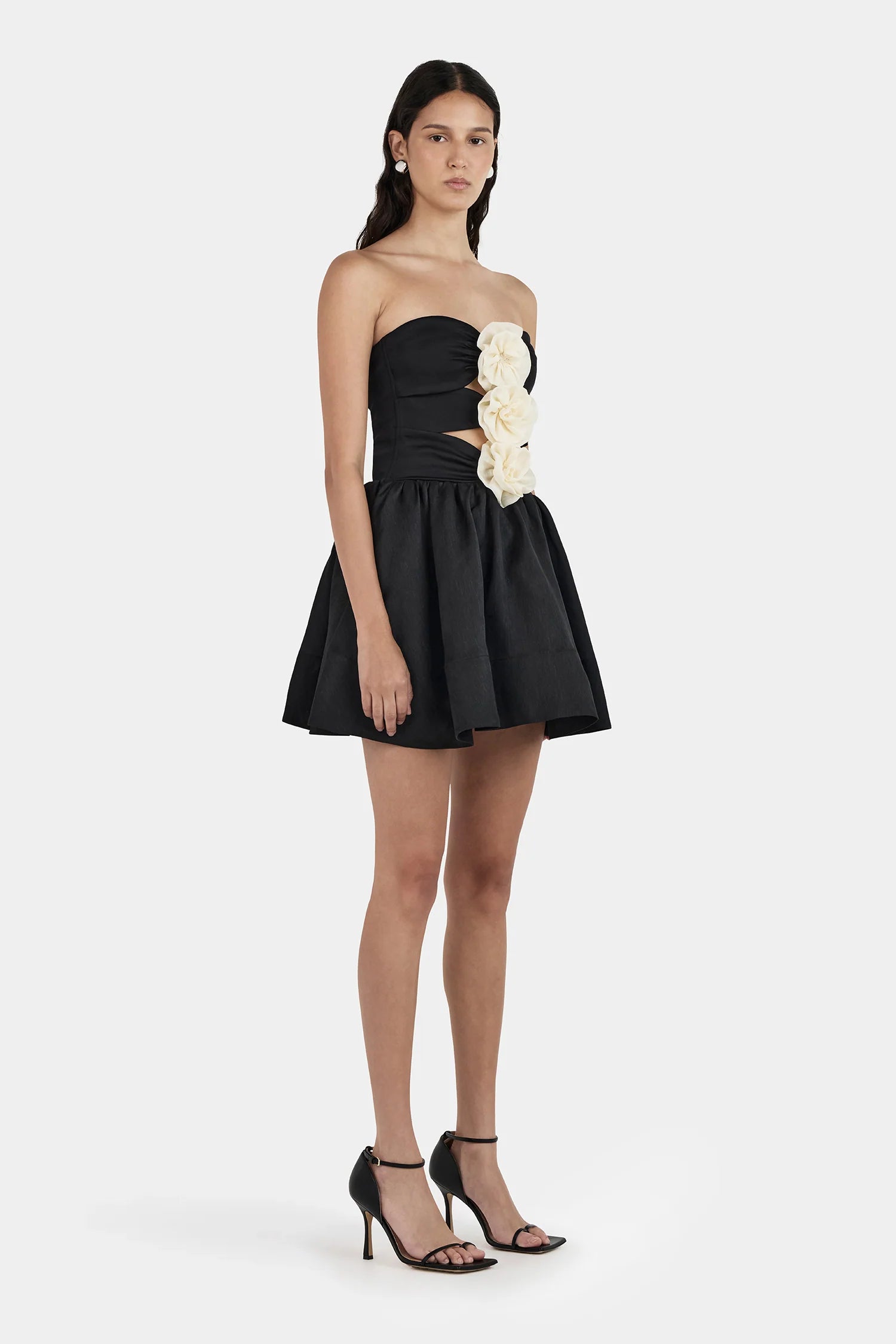 Jacquie mini dress, black/cream