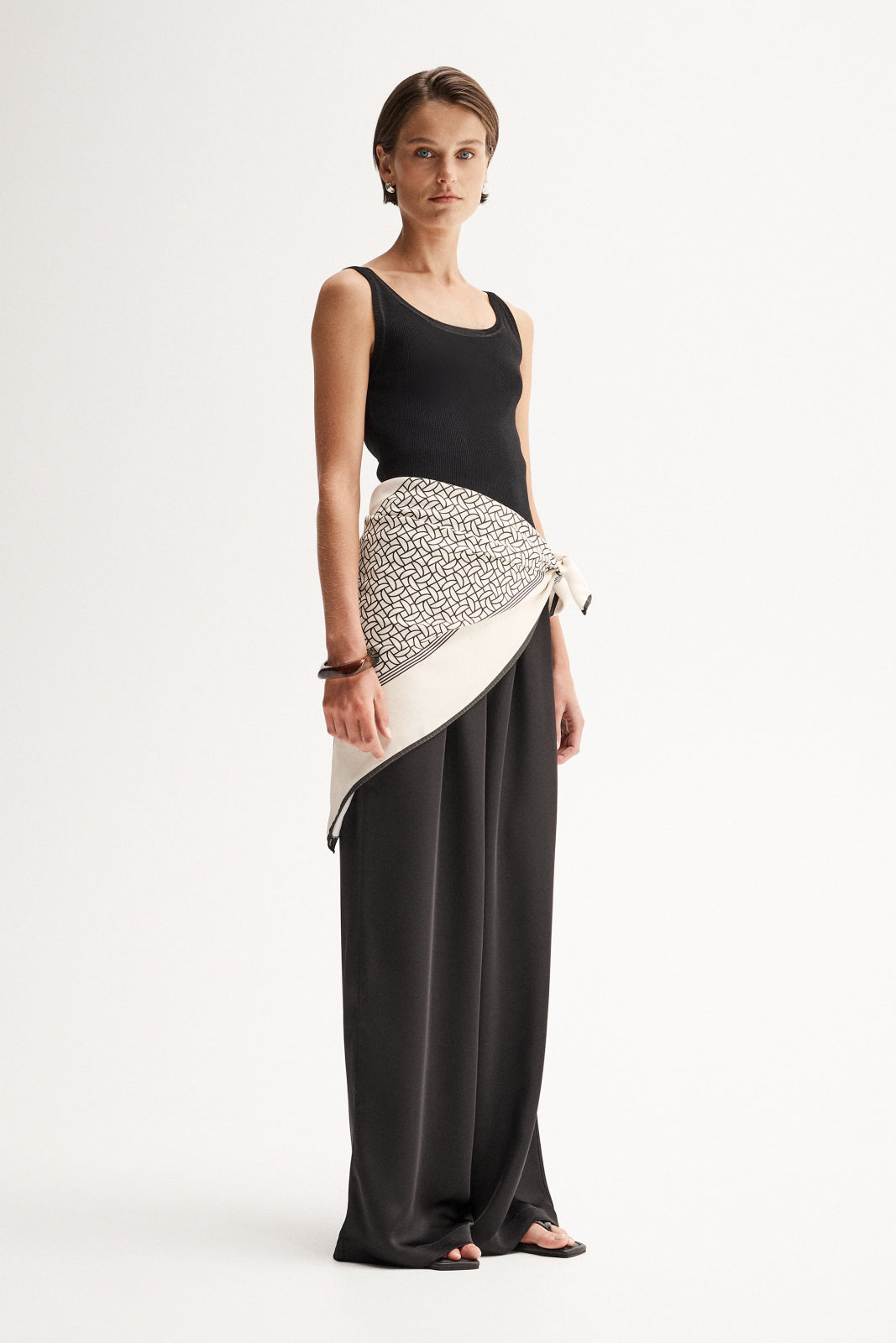 Coralie knit top, black
