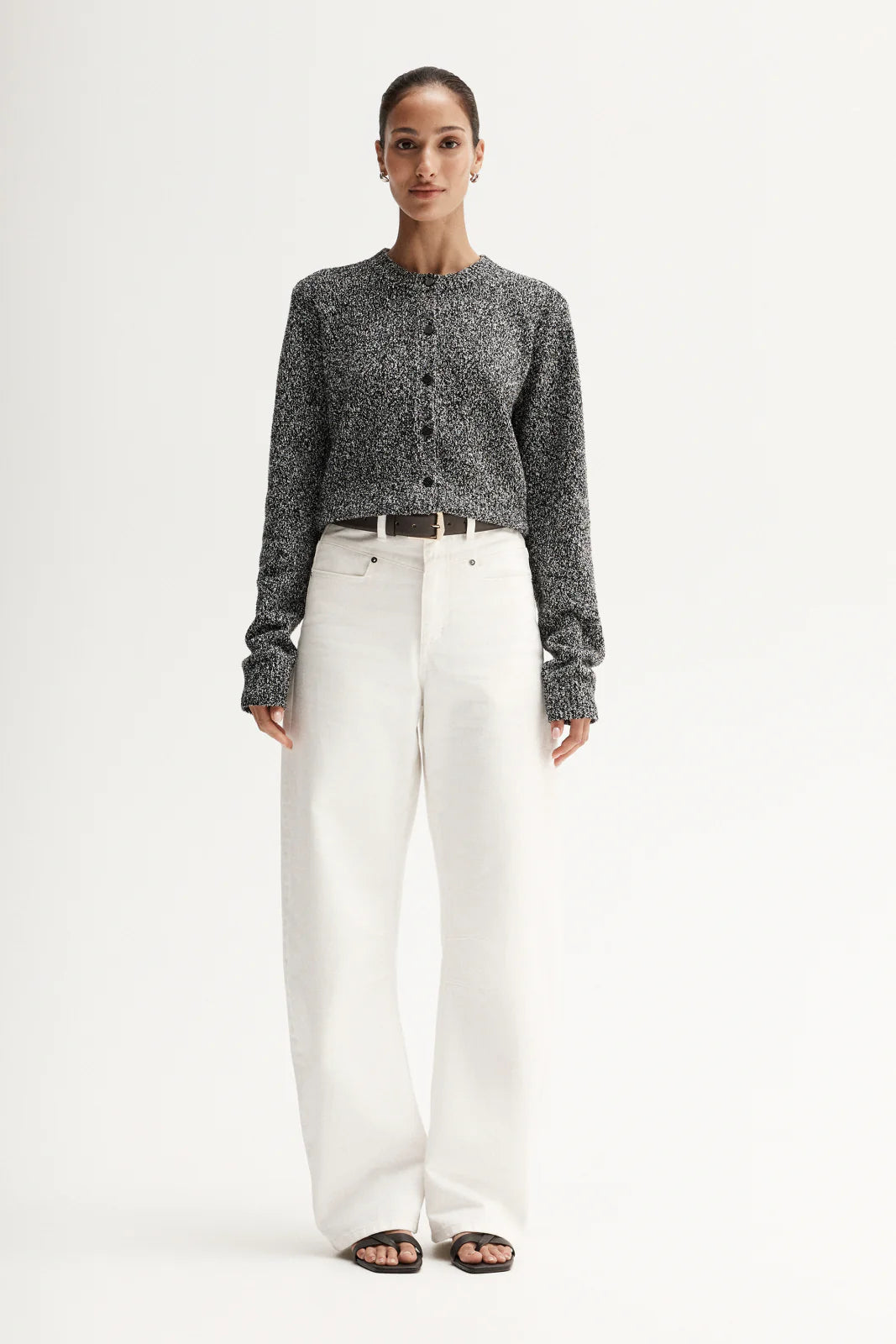 Marnie knit cardigan, black mix