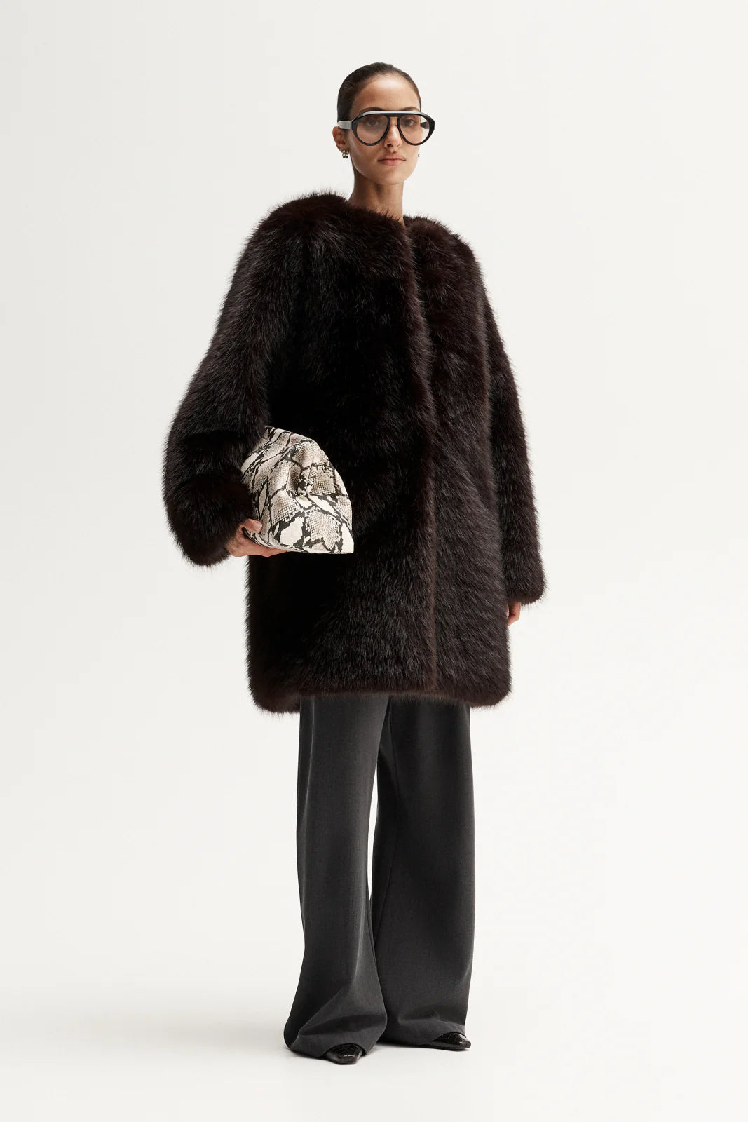 Viper clutch, snake print