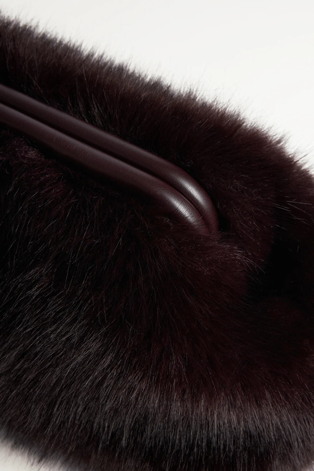 Faux fur clutch, shiraz