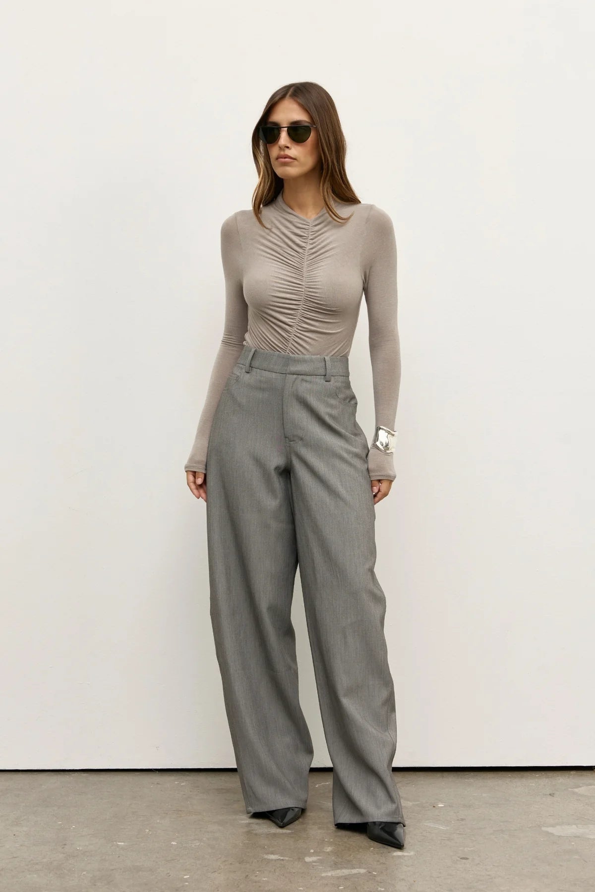 Bailey pant, mottled grey