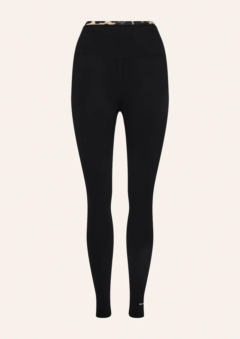 Vita Full length legging, black & leopard