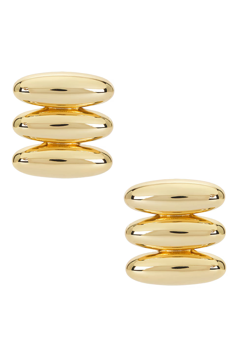 Milan bead stud earrings, gold