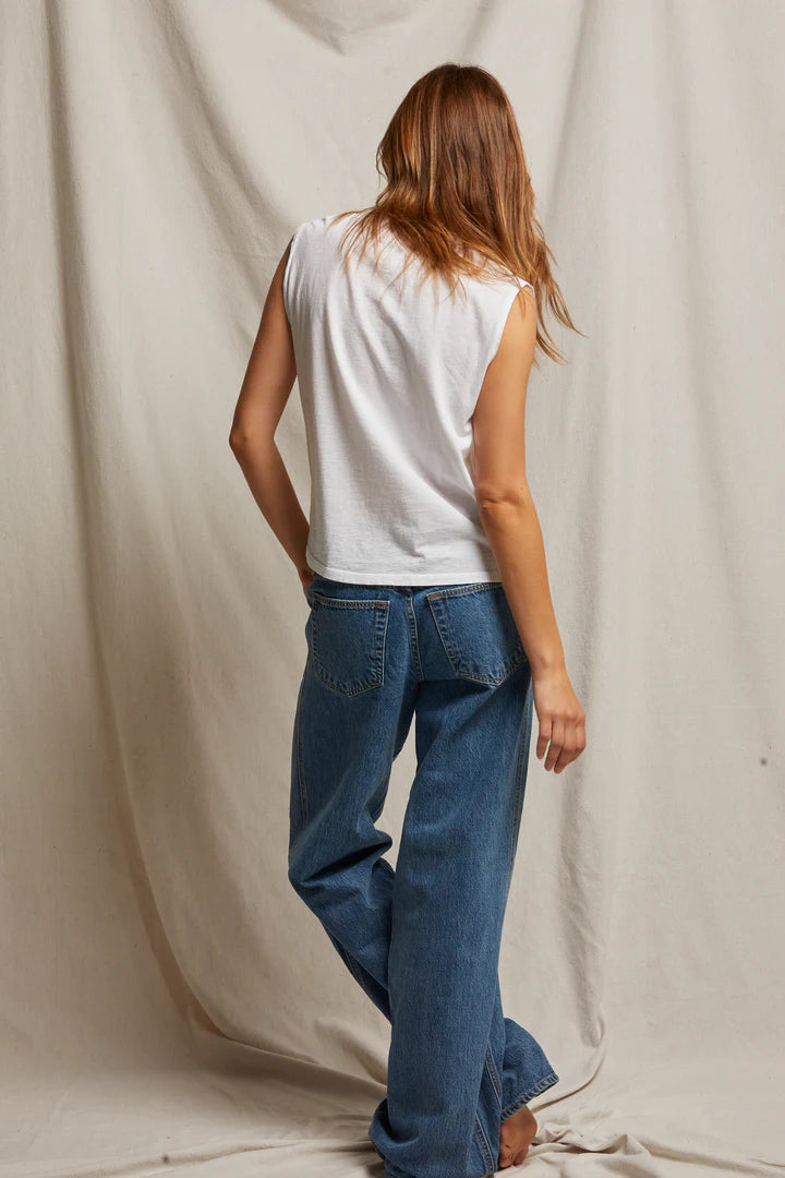 Margot sleeveless tee, white