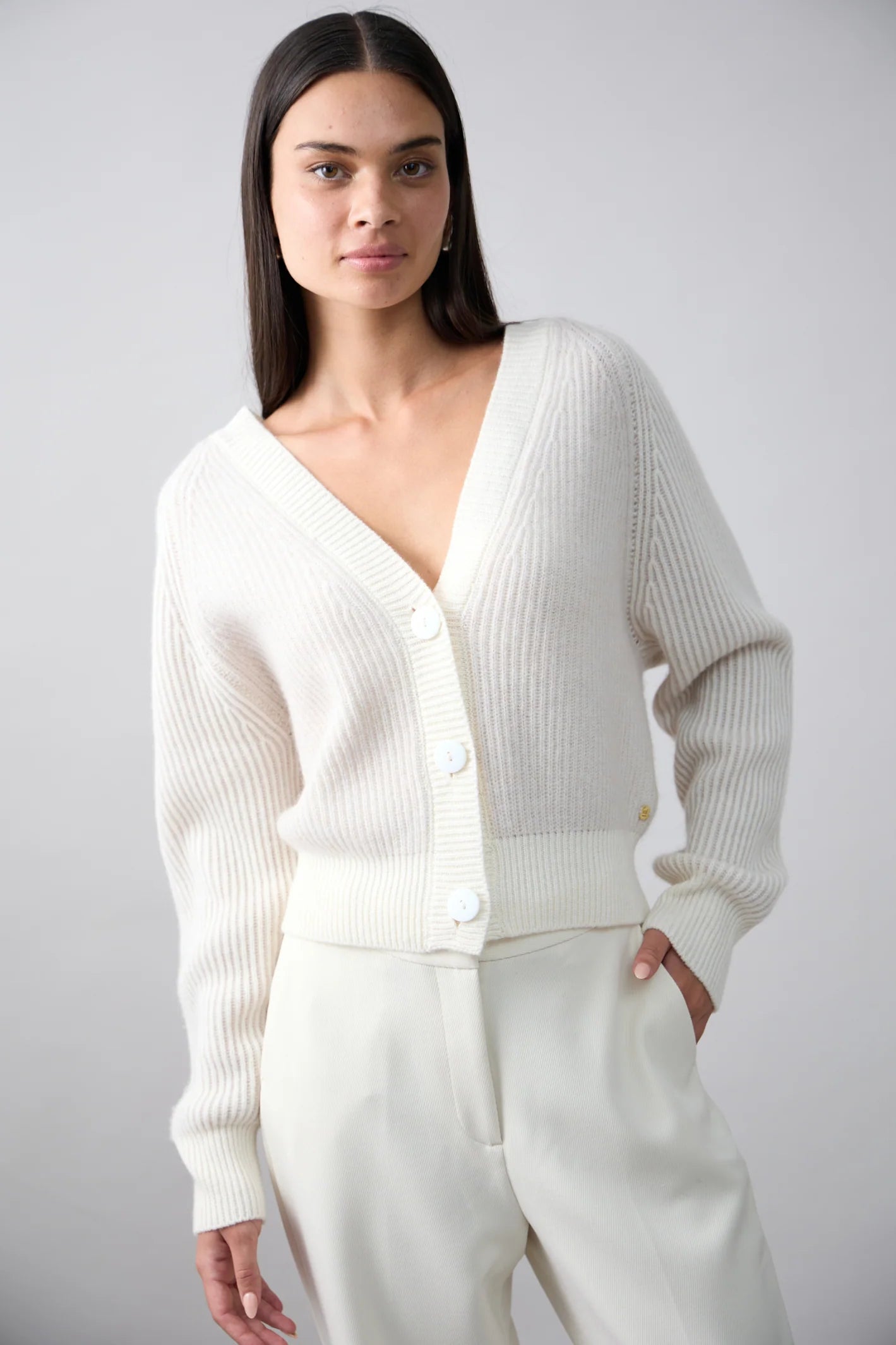 frankie cardi, cloud/alabaster