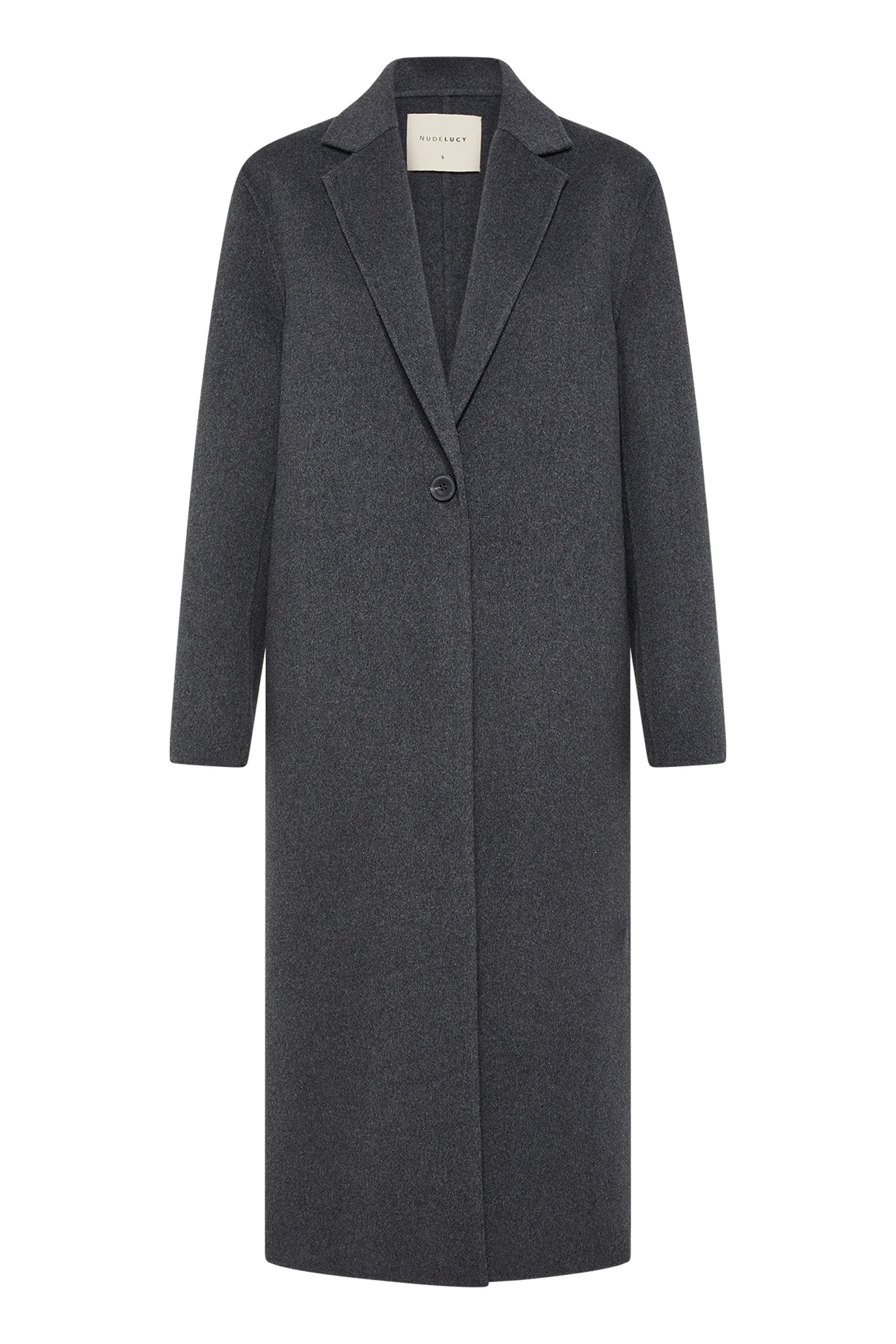 Riley wool coat, charcoal