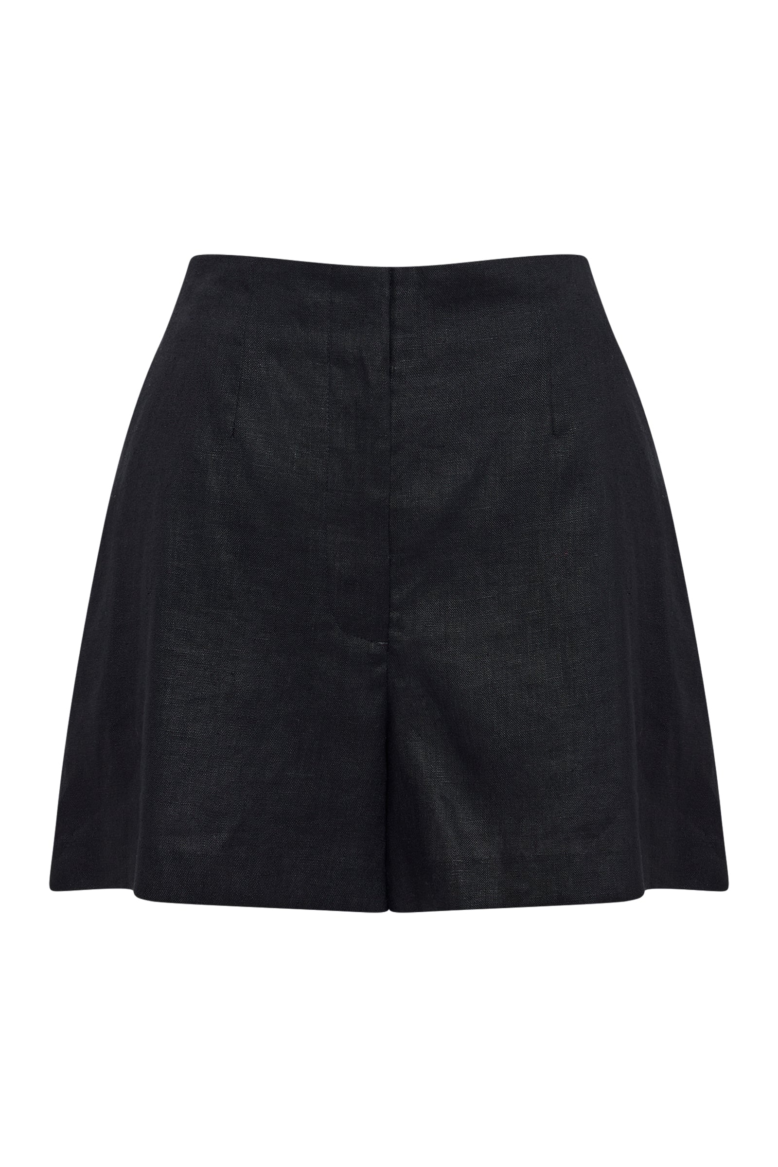 Marli linen short, black