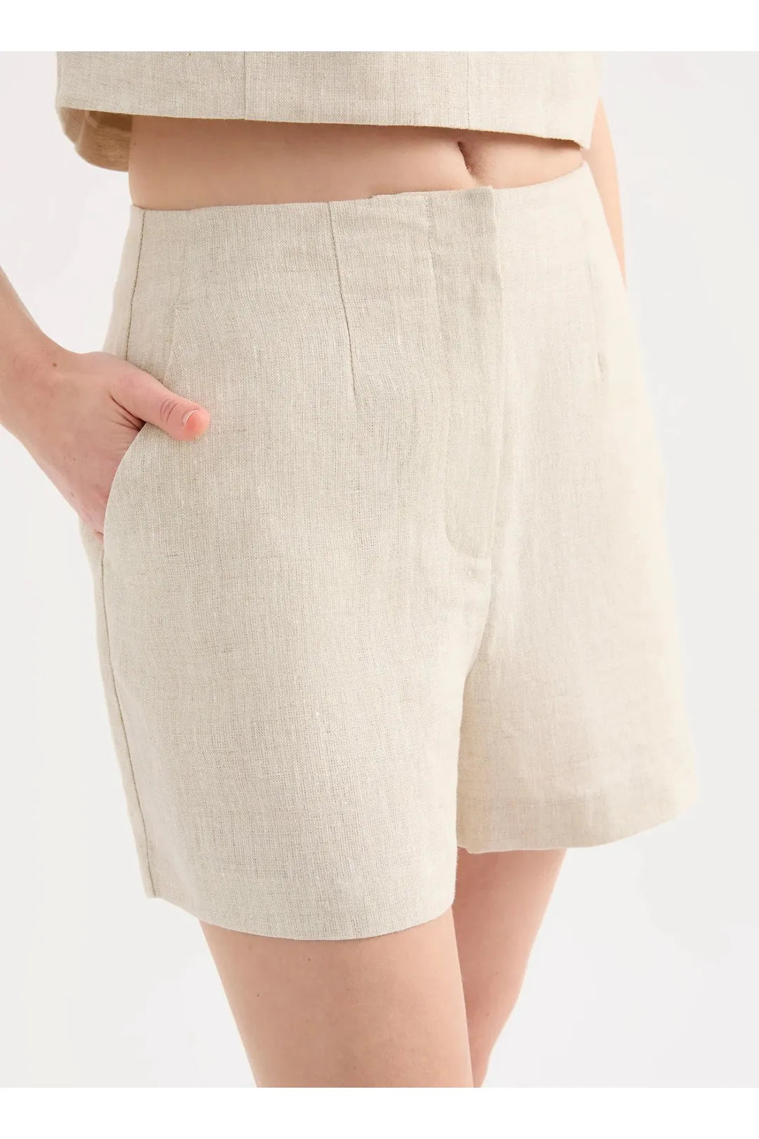 Marli linen short, natural