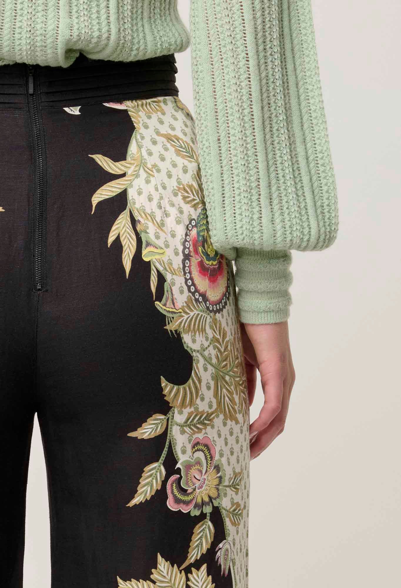 merida linen viscose pant, mariposa nero