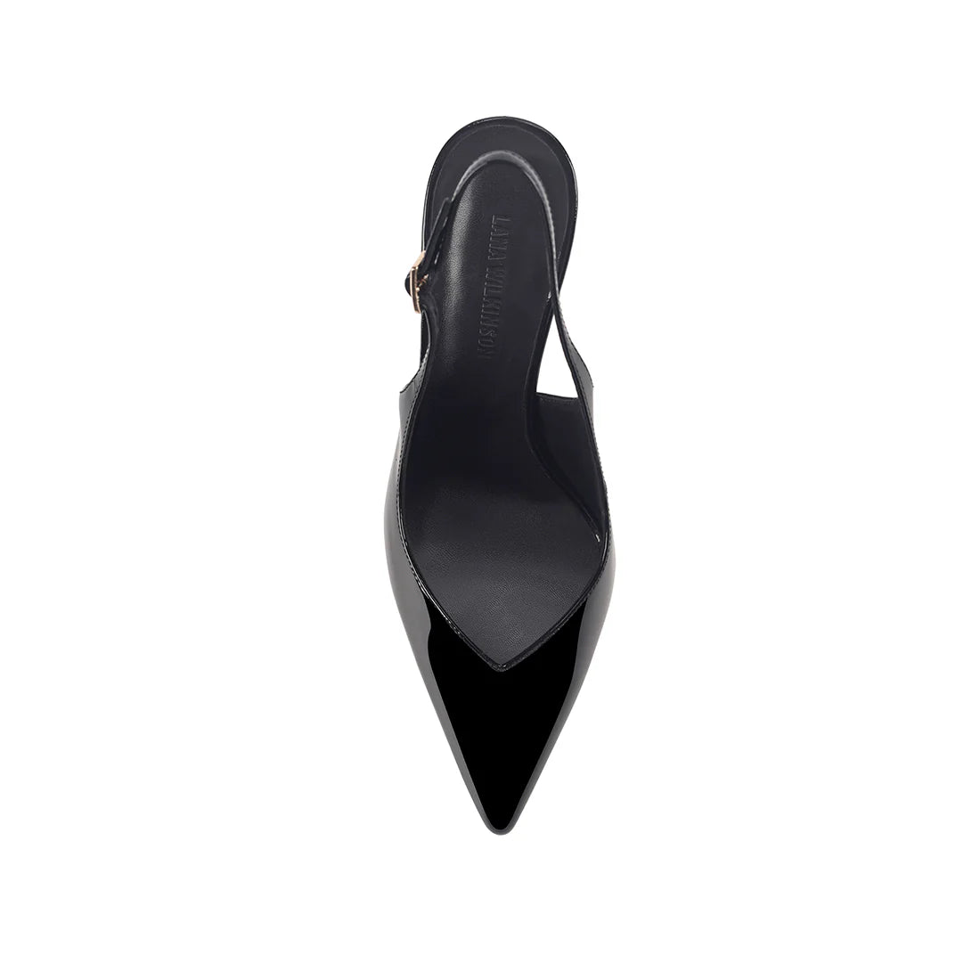Octavia wedge, black patent leather
