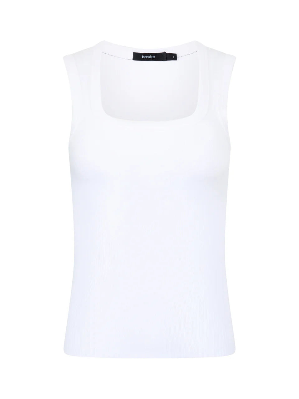 Low scooped rib tank, white