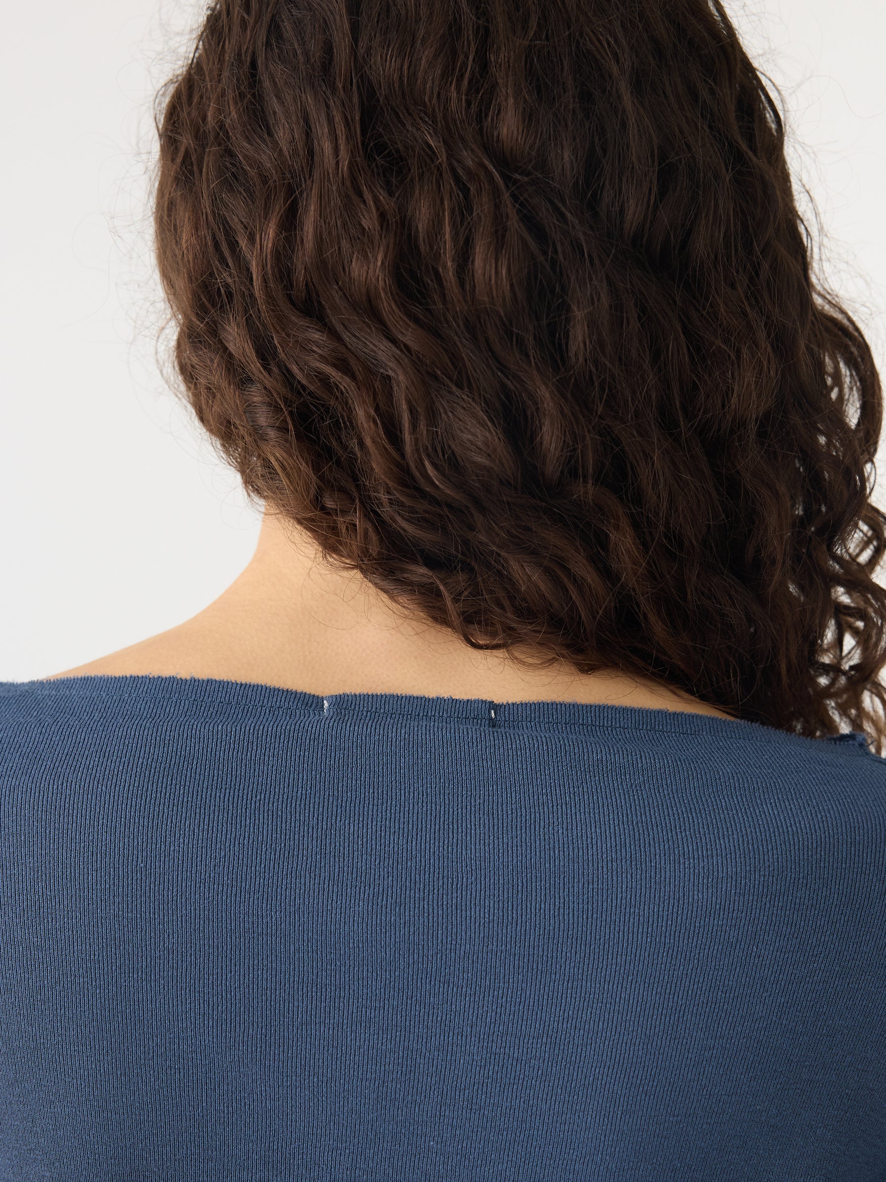 Front Seam Rib Long Sleeve T-Shirt, midnight