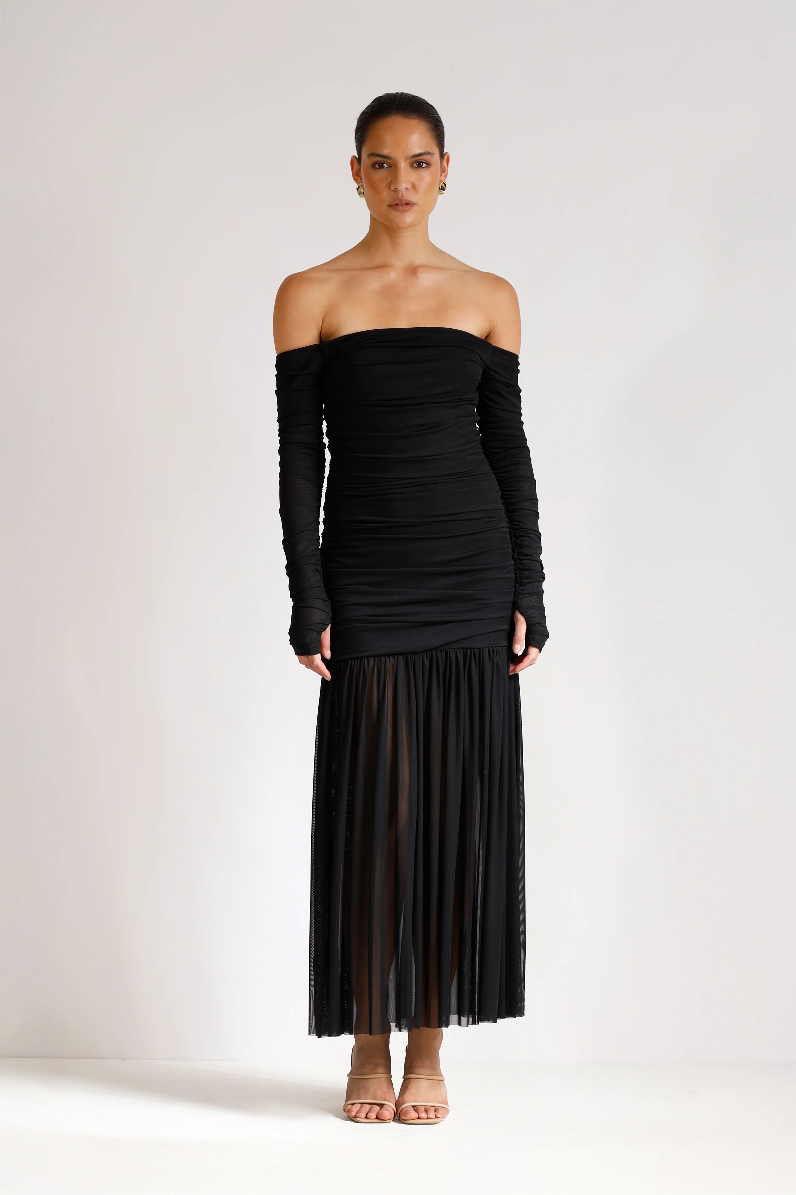 echo hourglass midi, black