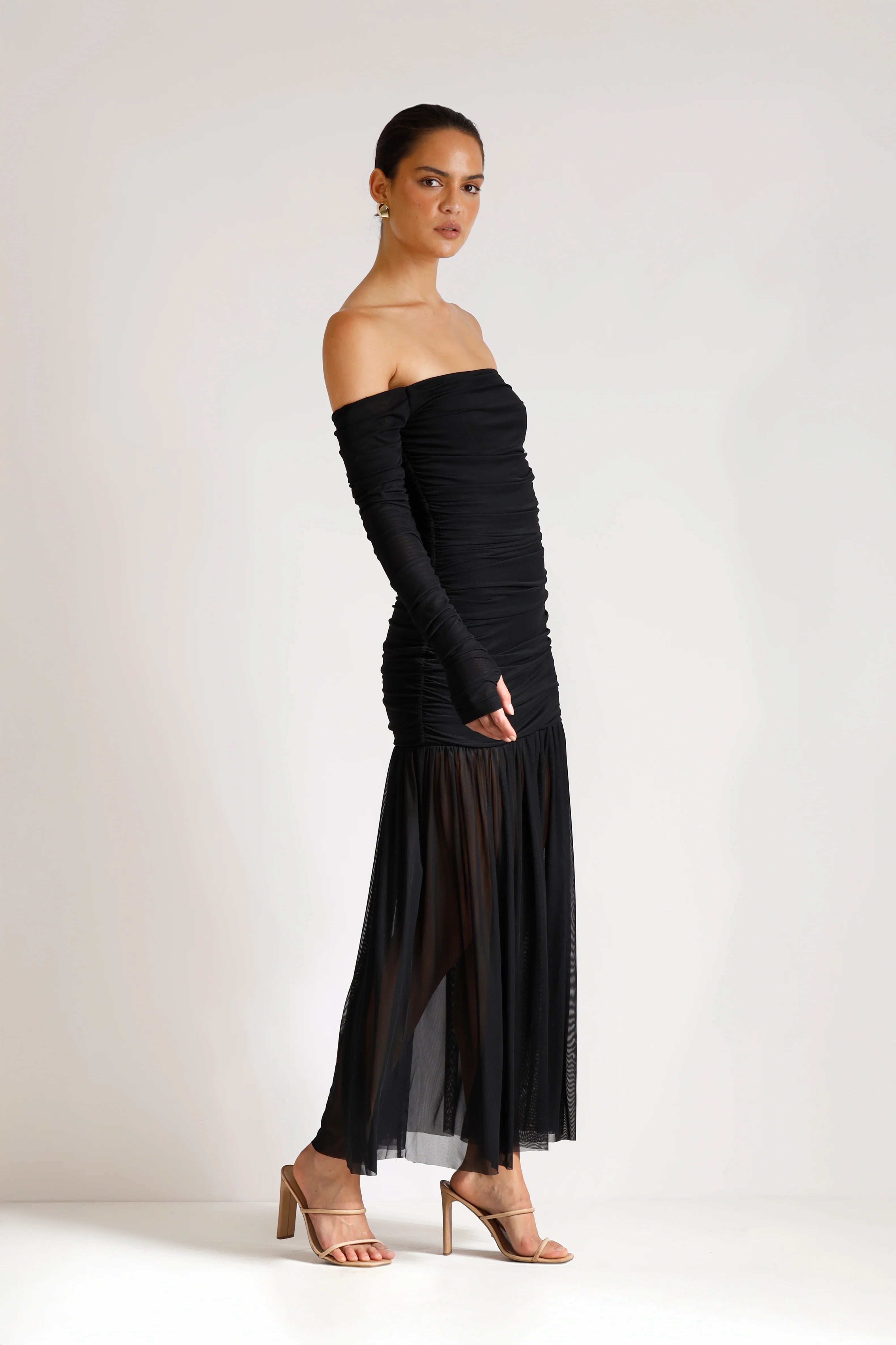 echo hourglass midi, black