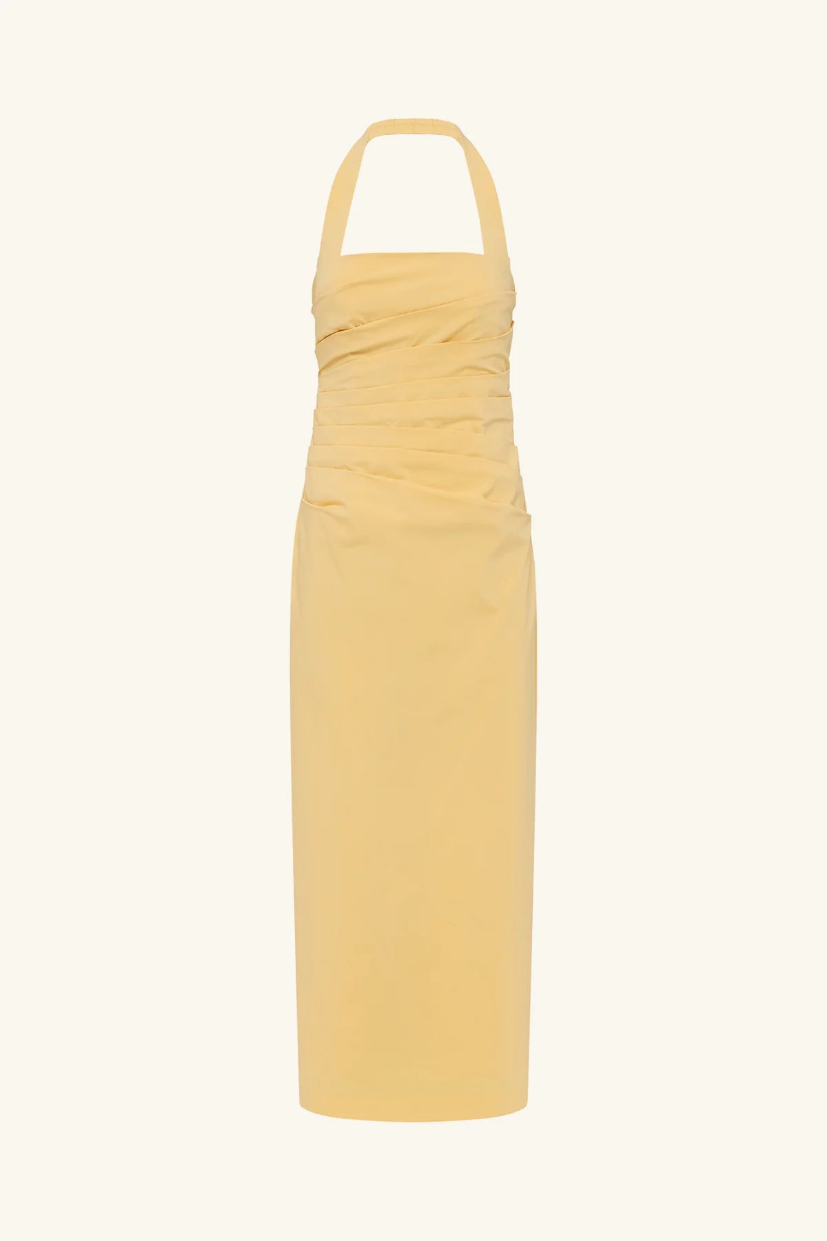 Campbell draped halter maxi dress, soleil