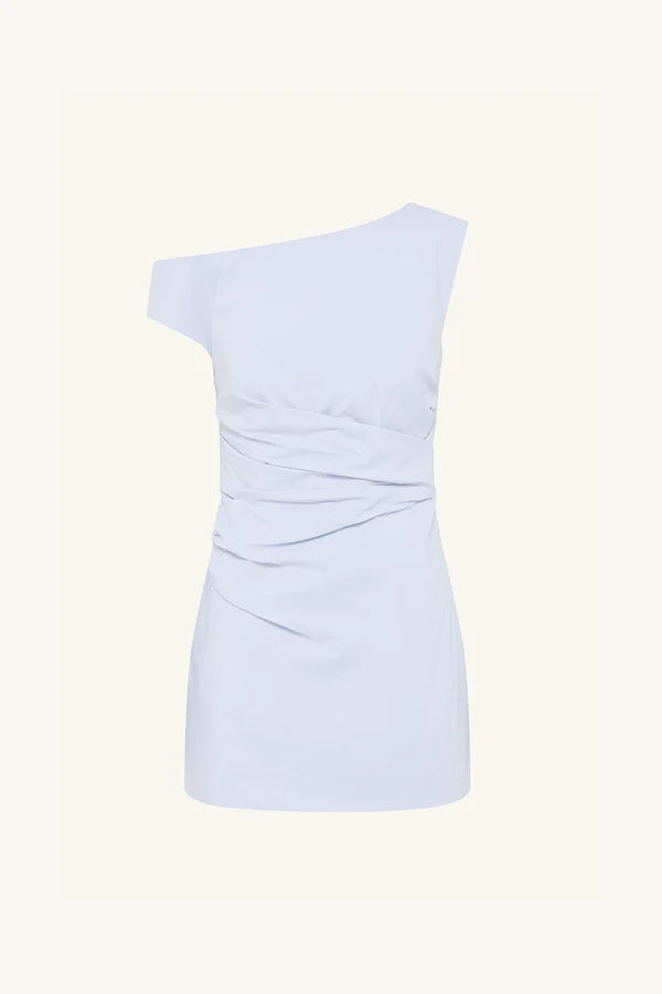 campbell off shoulder mini dress - cornflower blue