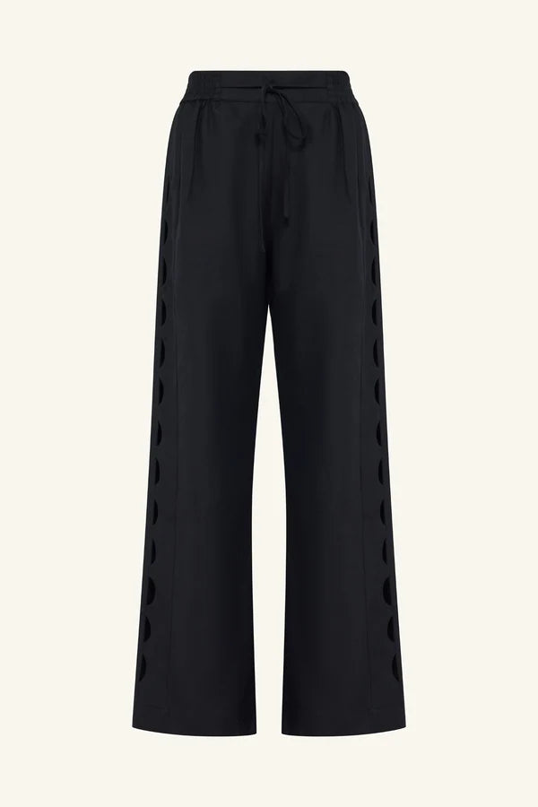 birdie scallop pant - black