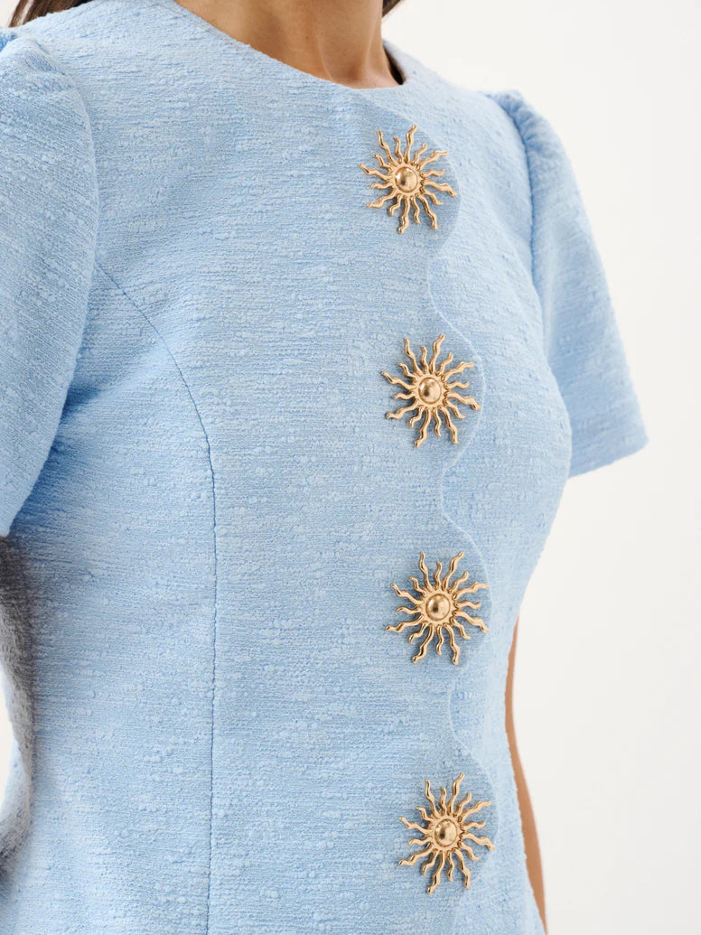 Helena dress, bluebell