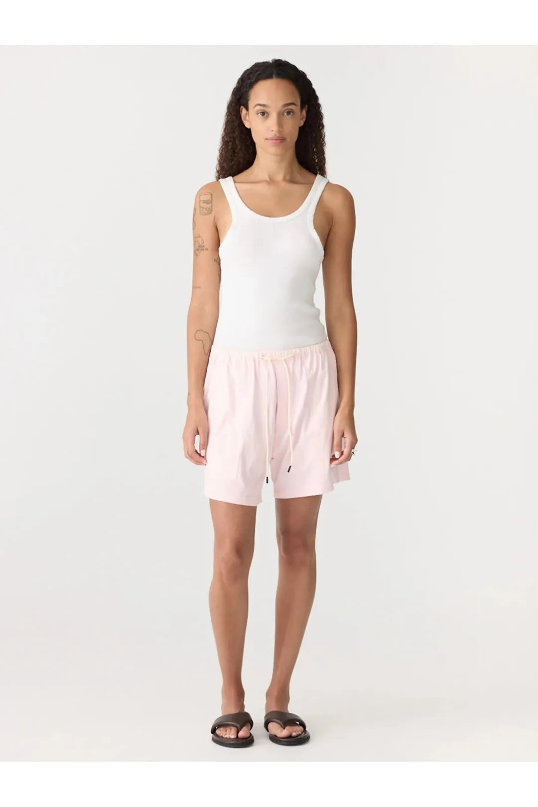Midweight pocket shorts II, powder pink