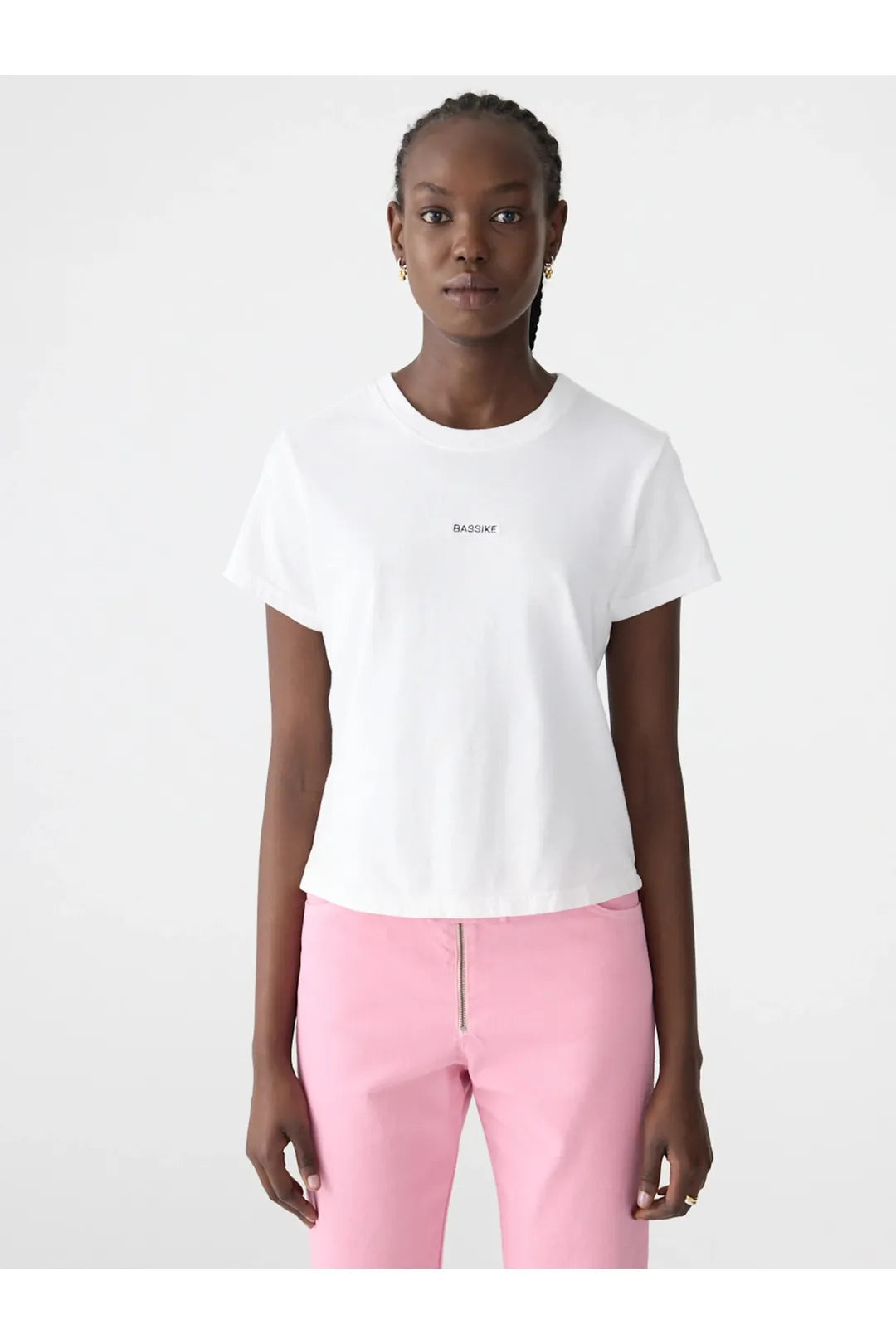 embroidered baby tshirt, white