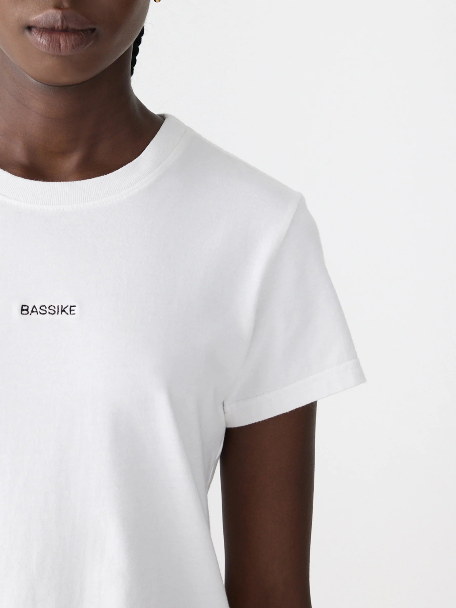 embroidered baby tshirt, white