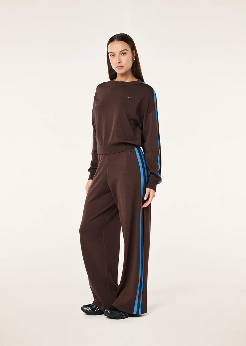 Retreat knit pant, coffee/marina